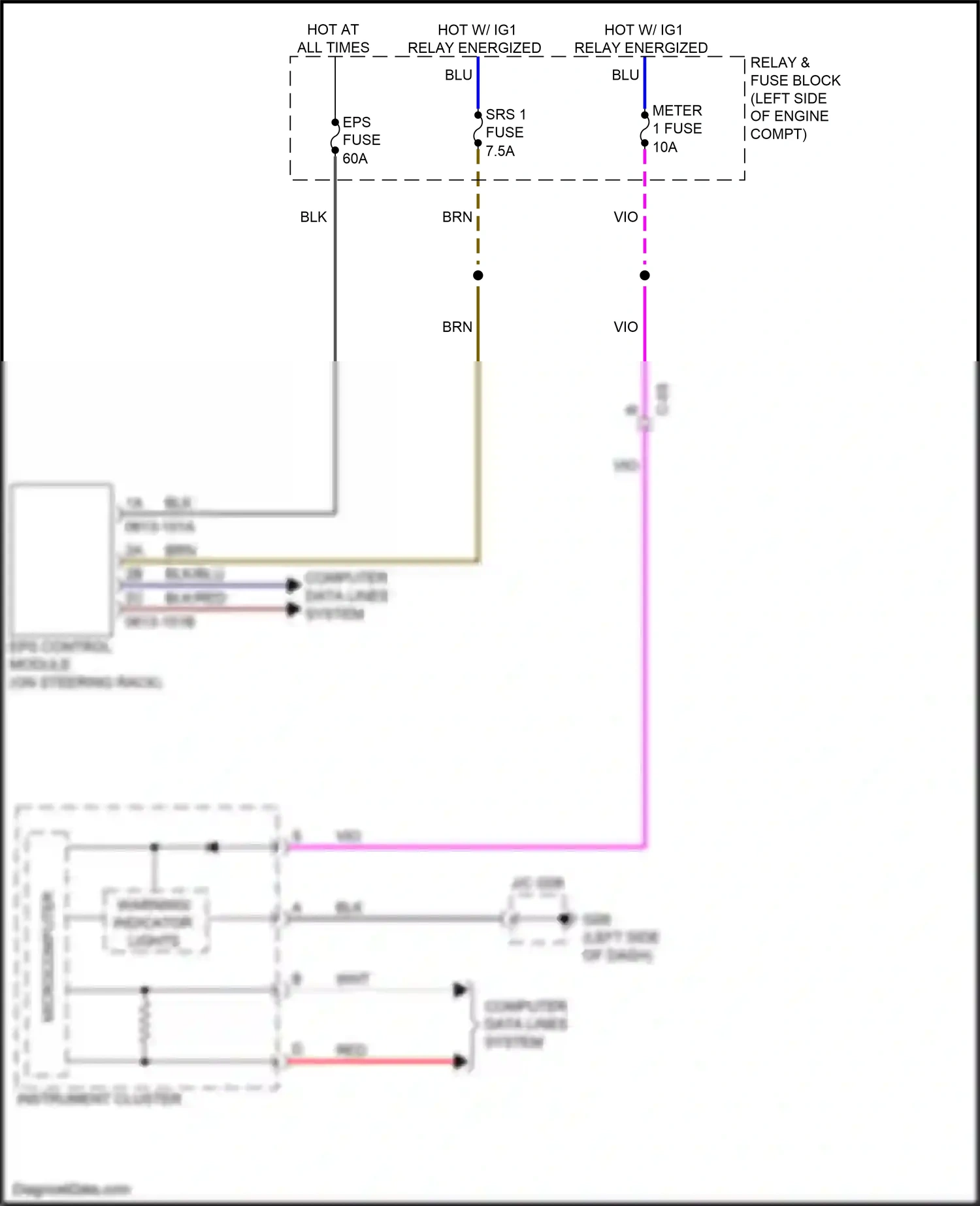 Wiring diagram eps control module for Mazda CX-5 II facelift (2021-2024) (2 of 4)