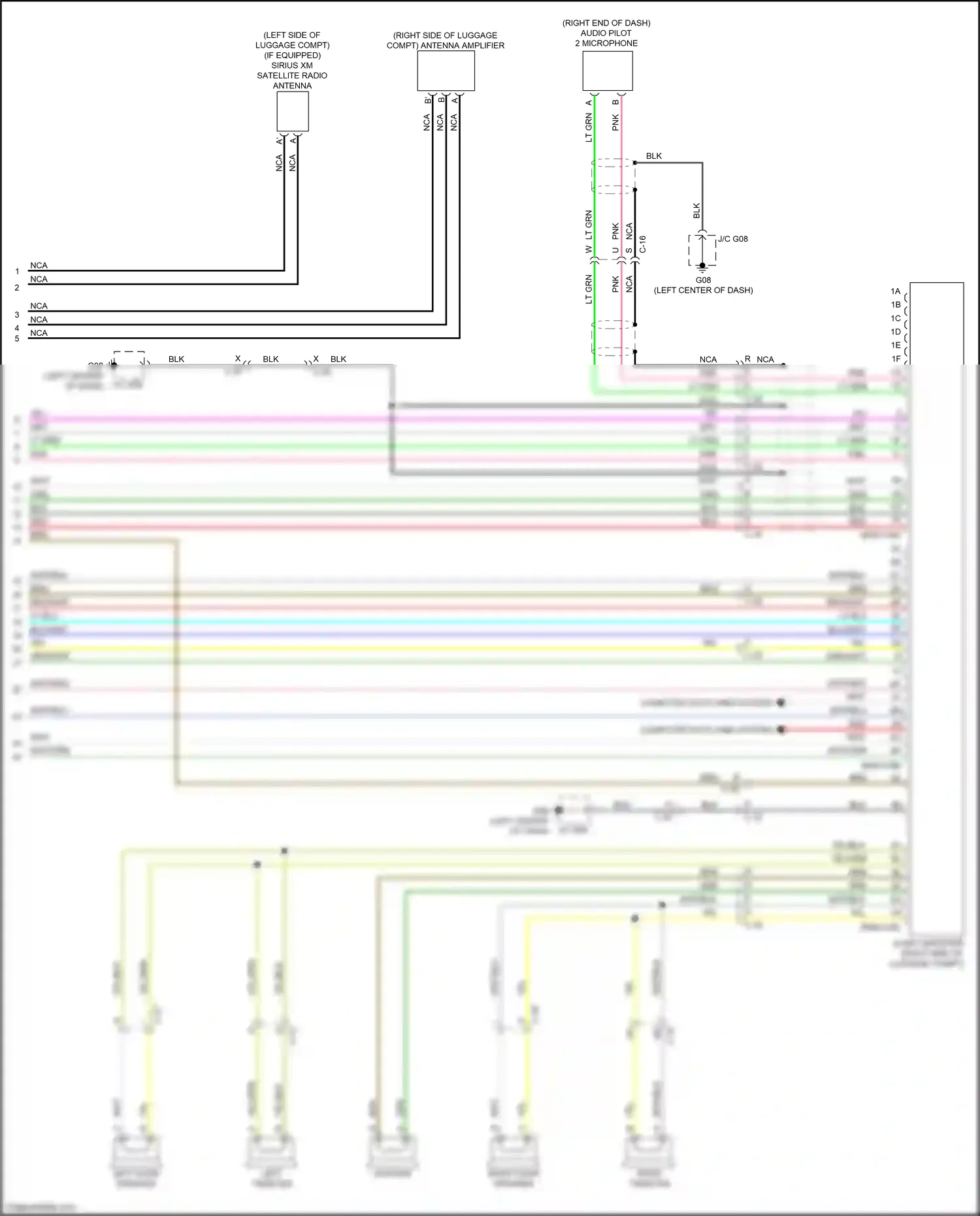 Wiring diagram left tweeter for Mazda CX-5 II facelift (2021-2024) (1 of 6)