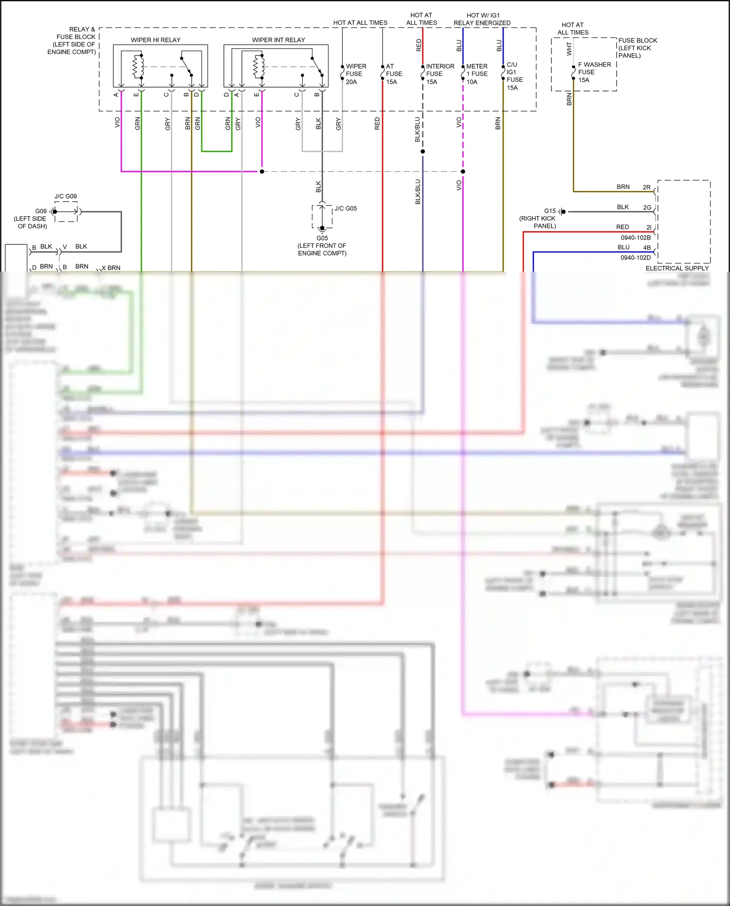 Wiring diagram lights) for Mazda CX-5 II facelift (2021-2024) (5 of 5)