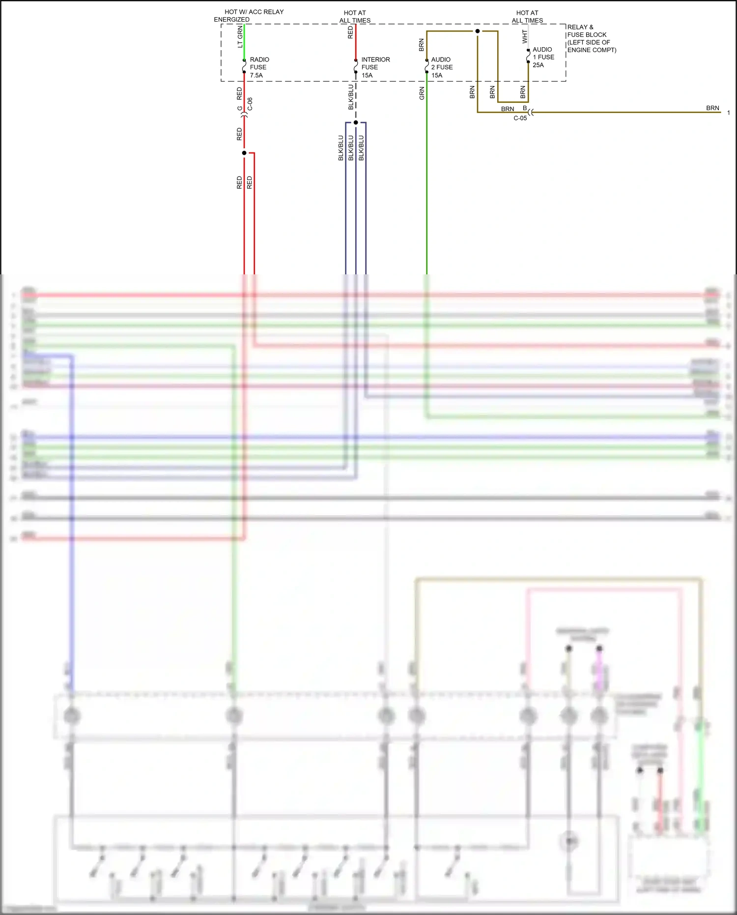 Wiring diagram red for Mazda CX-5 II facelift (2021-2024) (7 of 76)