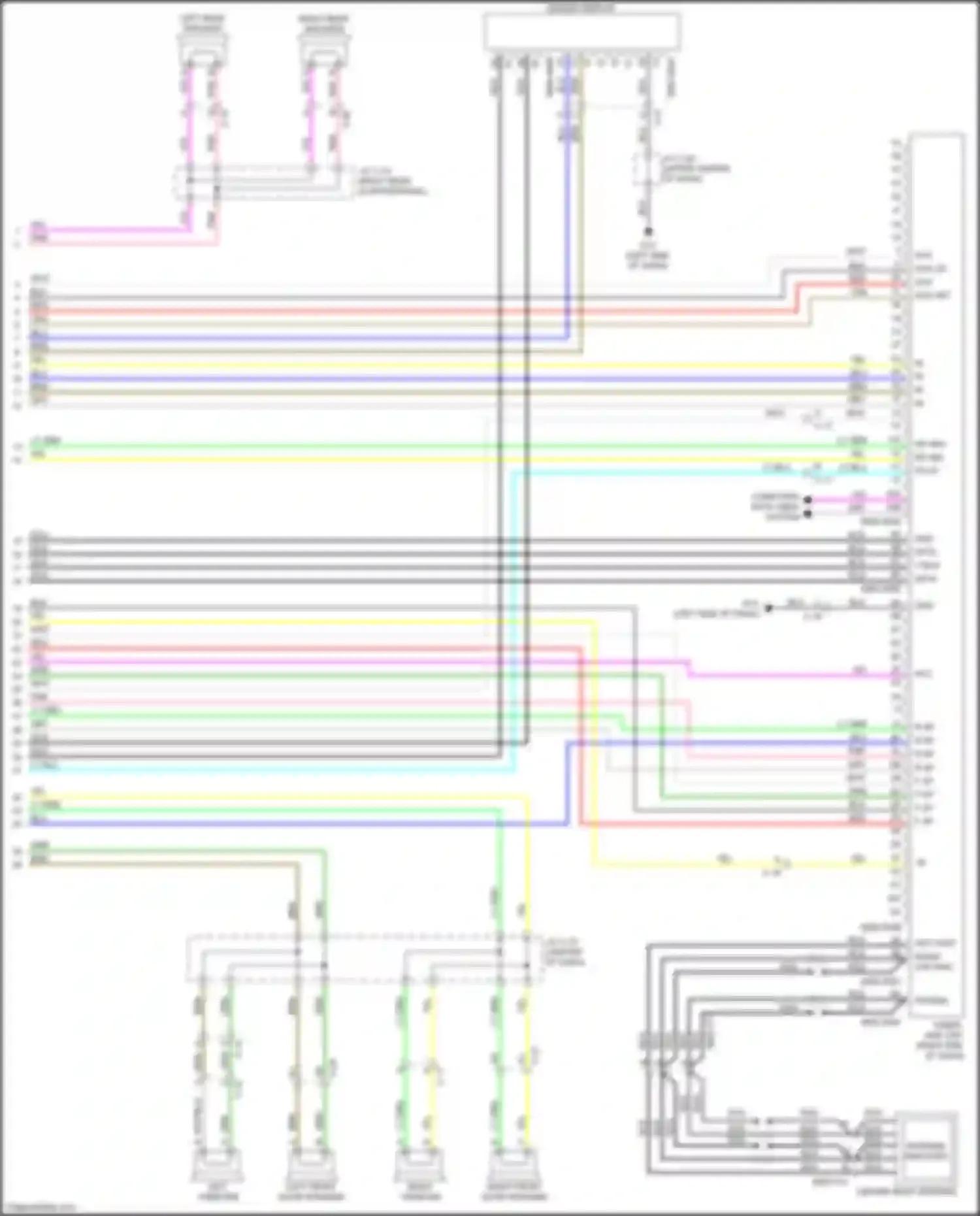 Car Wiring Diagrams for CX-5 Mazda II (2017-2022): Navigation circuit, w/ bose 20-pin (4 of 4)
