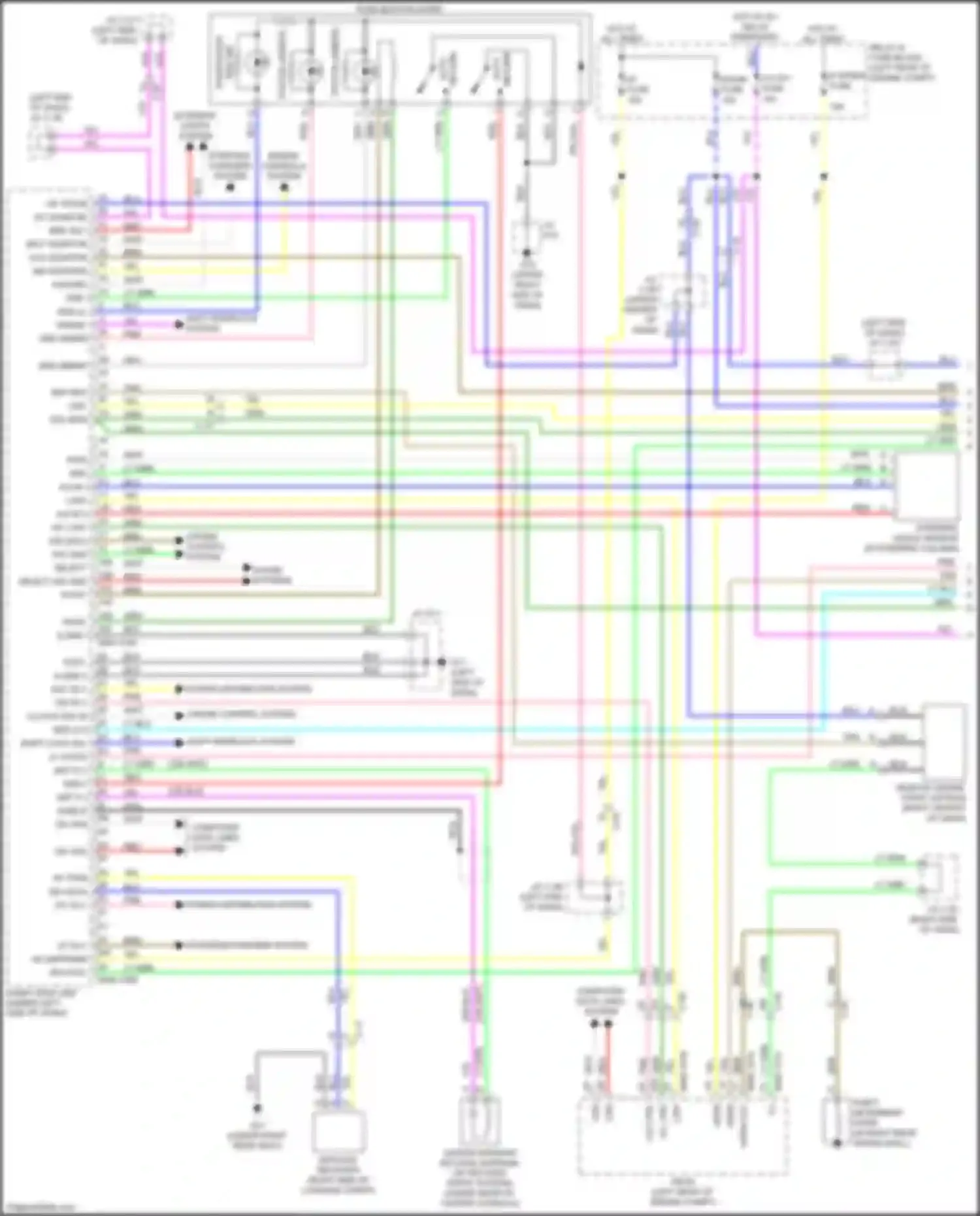 Car Wiring Diagrams for CX-5 Mazda II (2017-2022): Power door locks circuit (1 of 4)