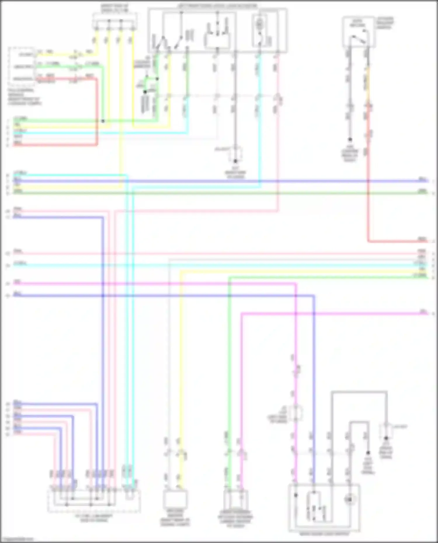 Car Wiring Diagrams for CX-5 Mazda II (2017-2022): Power door locks circuit (3 of 4)