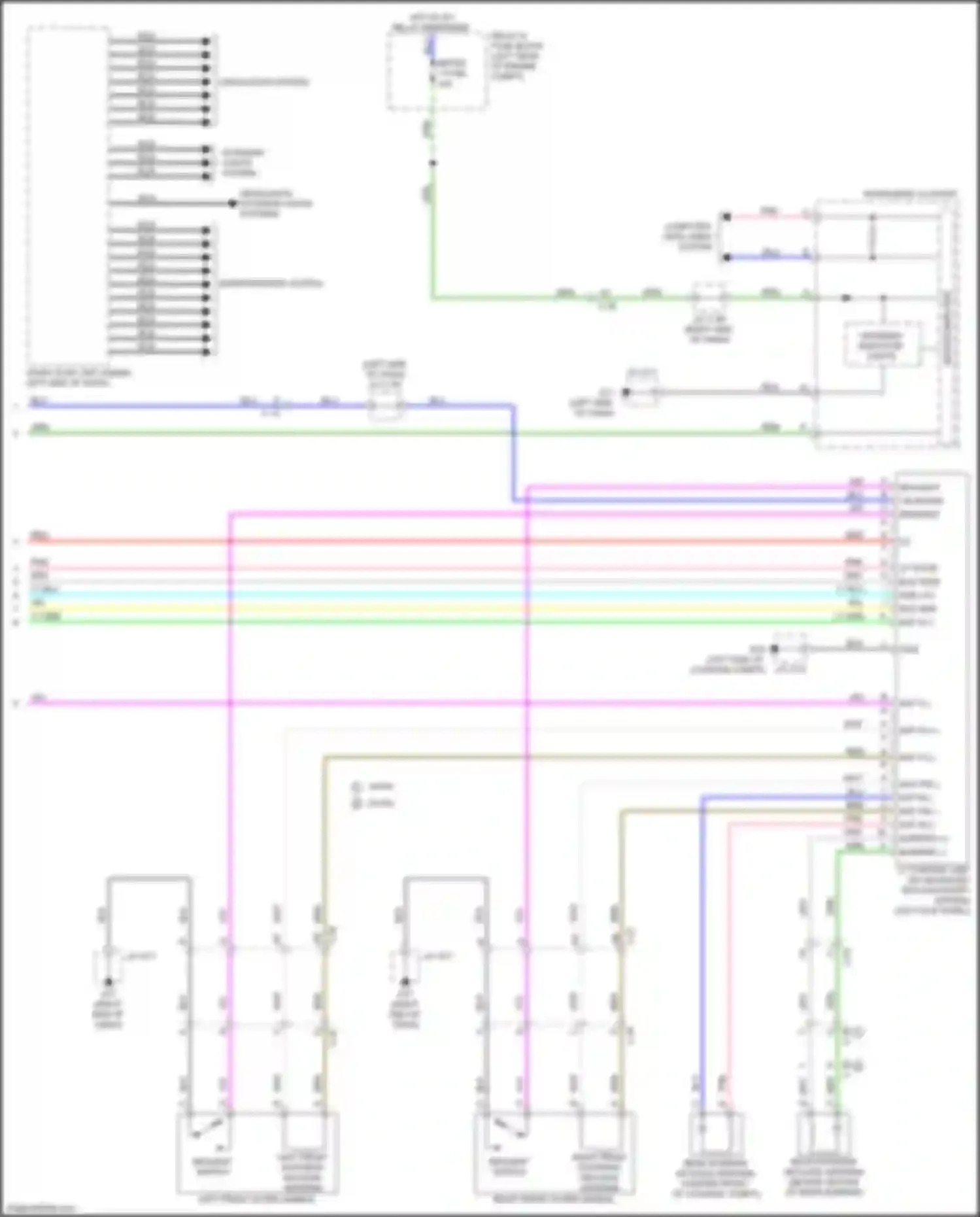 Car Wiring Diagrams for CX-5 Mazda II (2017-2022): Power door locks circuit (4 of 4)