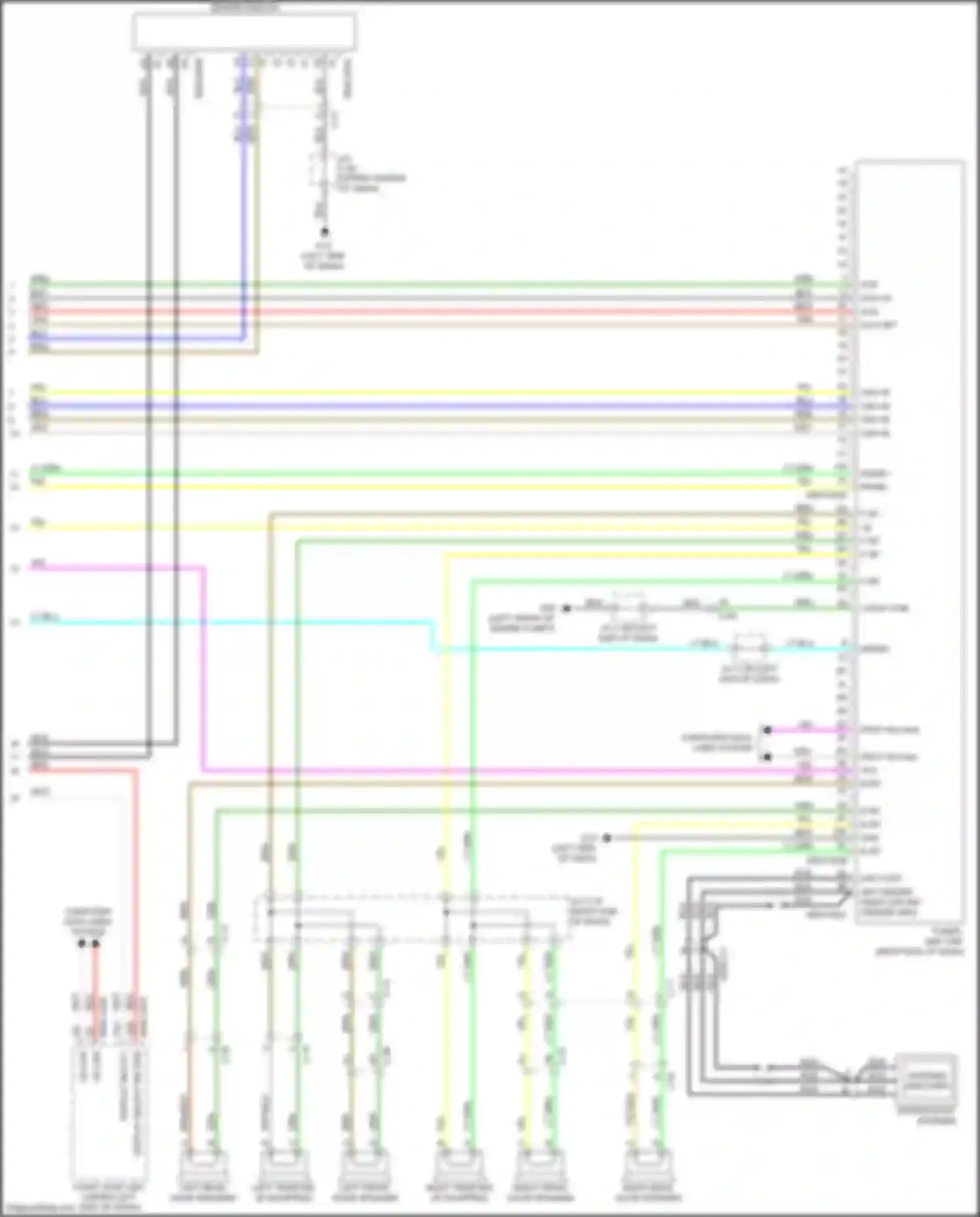 Car Wiring Diagrams for CX-5 Mazda II (2017-2022): Radio circuit, w/o bose w/ navigation 24-pin (3 of 3)