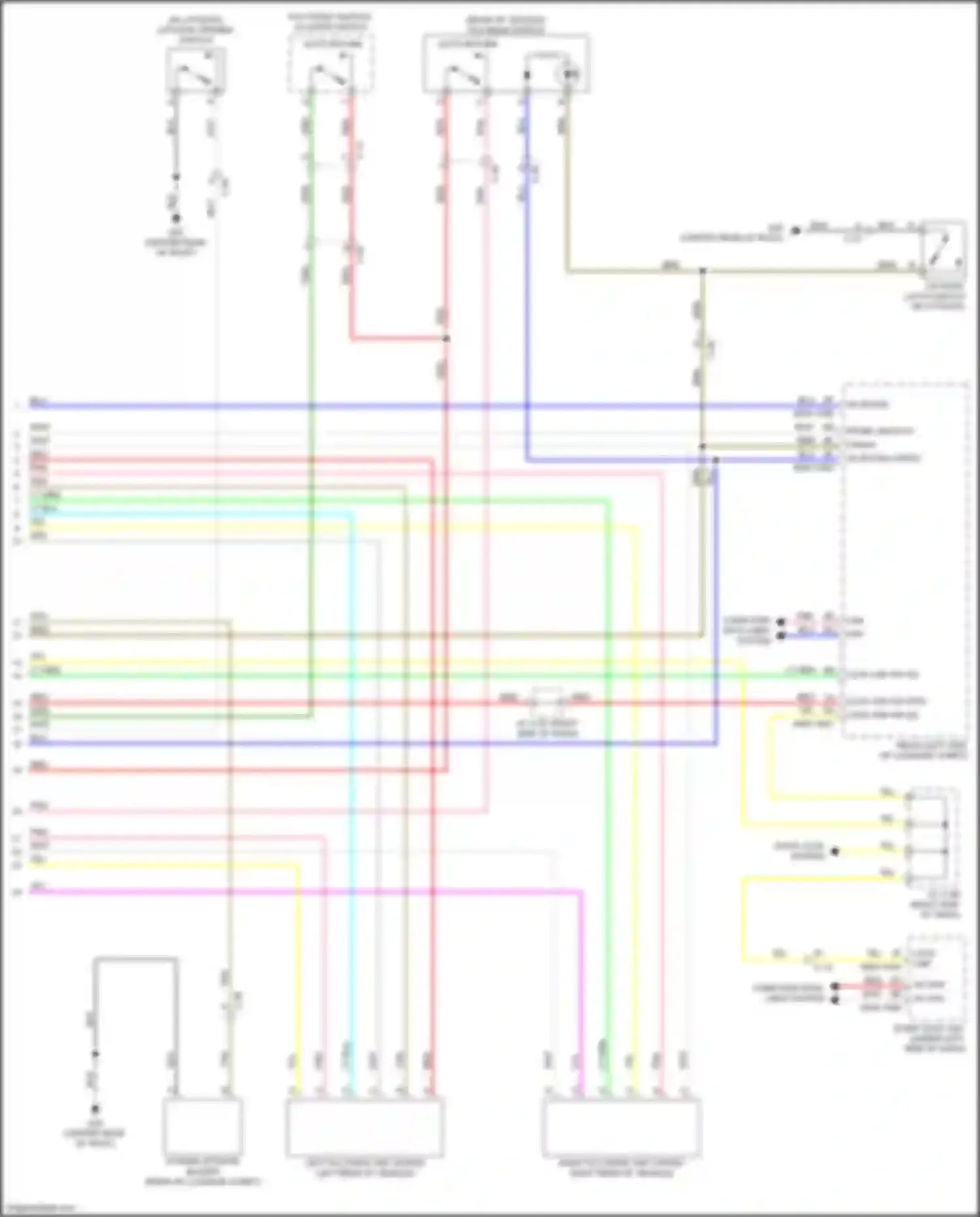 Car Wiring Diagrams for CX-5 Mazda II (2017-2022): Power door closer circuit (2 of 2)