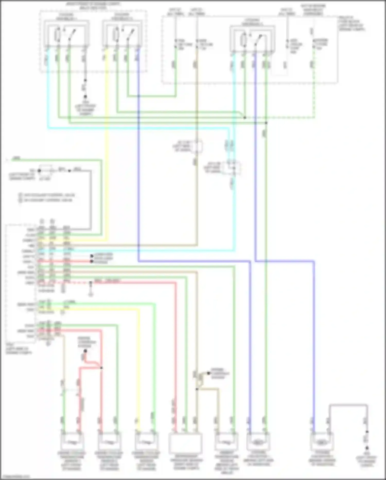 Wiring diagram cooling fan motor 1 for Mazda CX-5 II (2017-2022) (3 of 6)