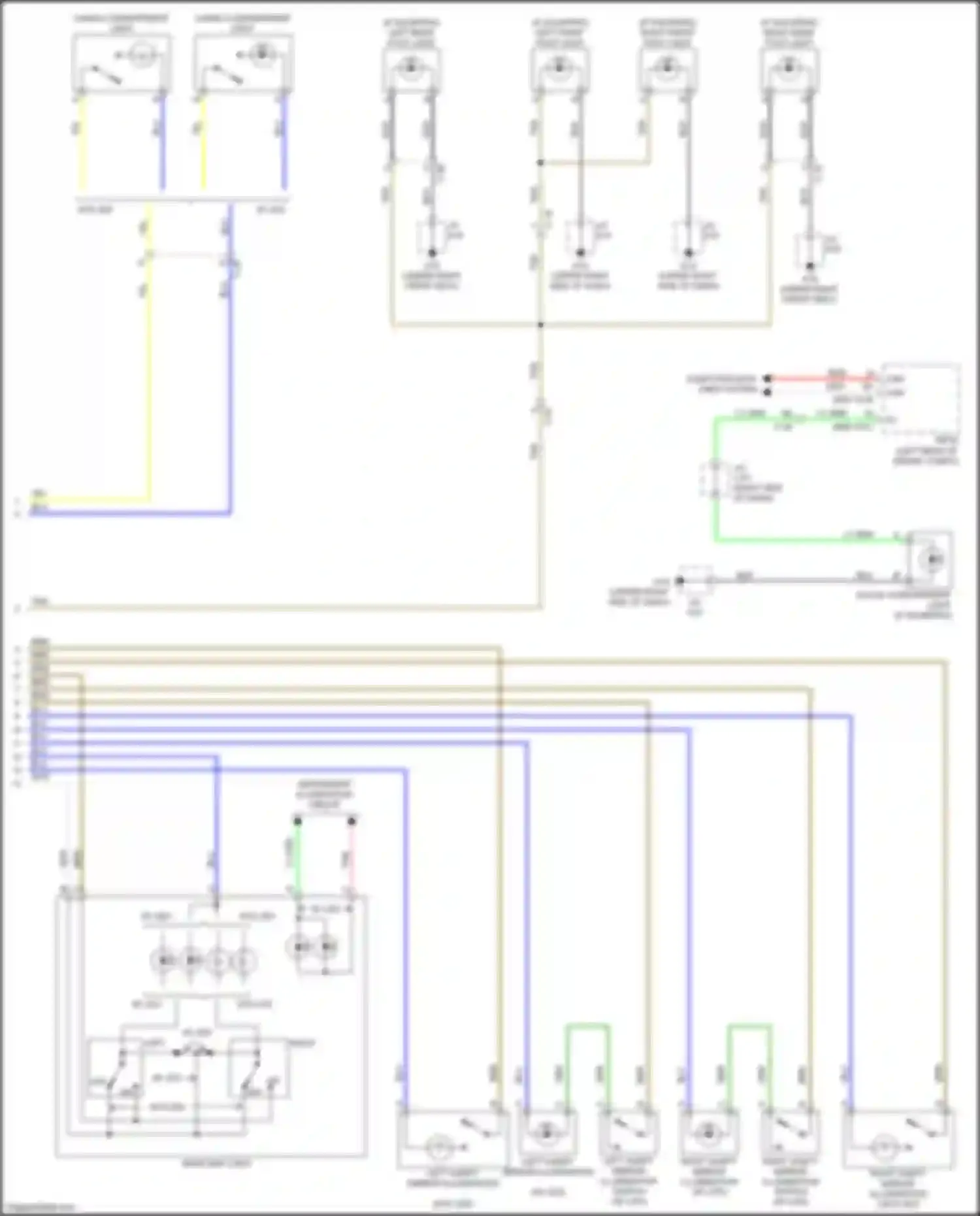 Wiring diagram right vanity mirror illumination switch for Mazda CX-5 II (2017-2022) (1 of 1)