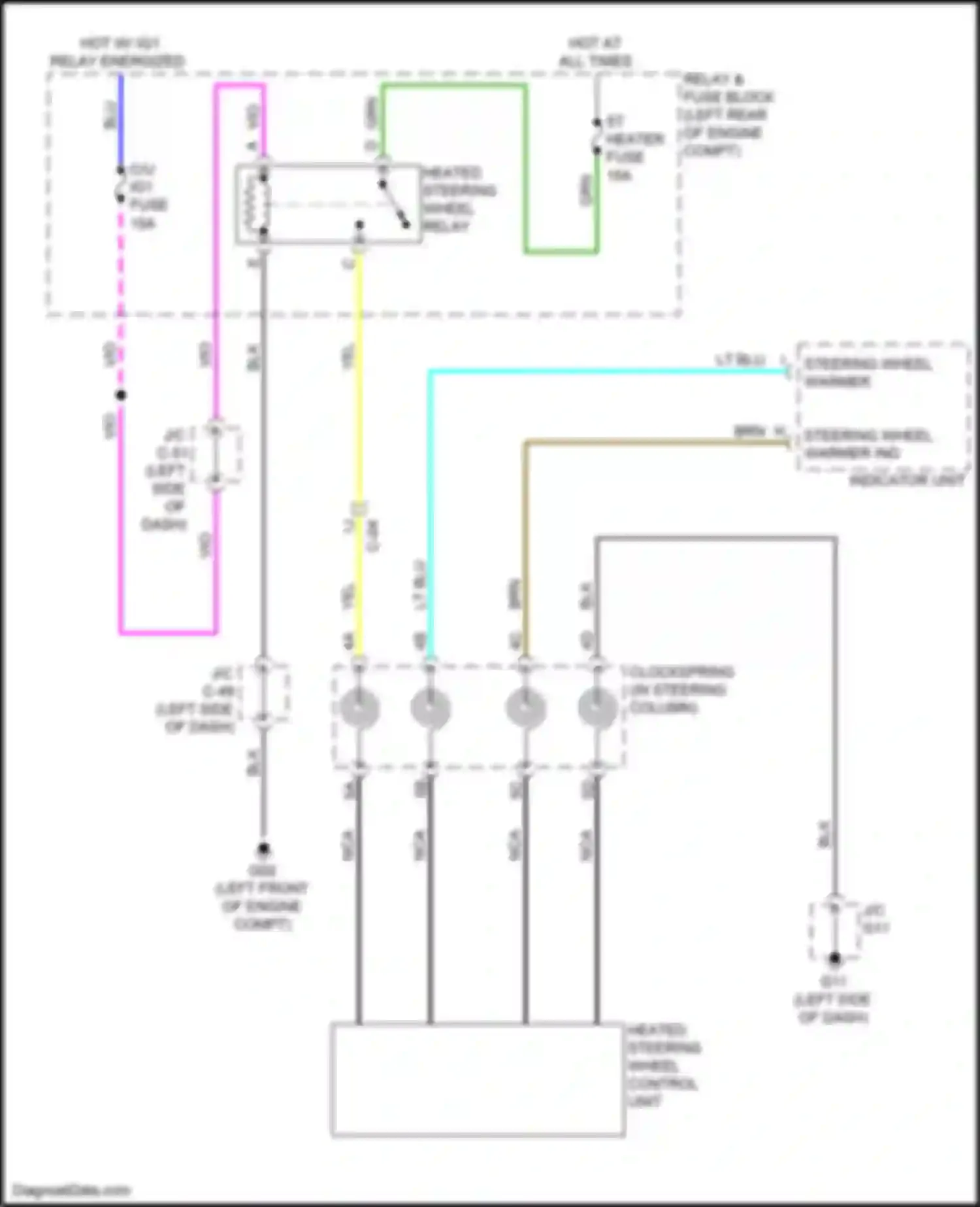 Wiring diagram steering wheel warmer ind for Mazda CX-5 II (2017-2022) (1 of 1)