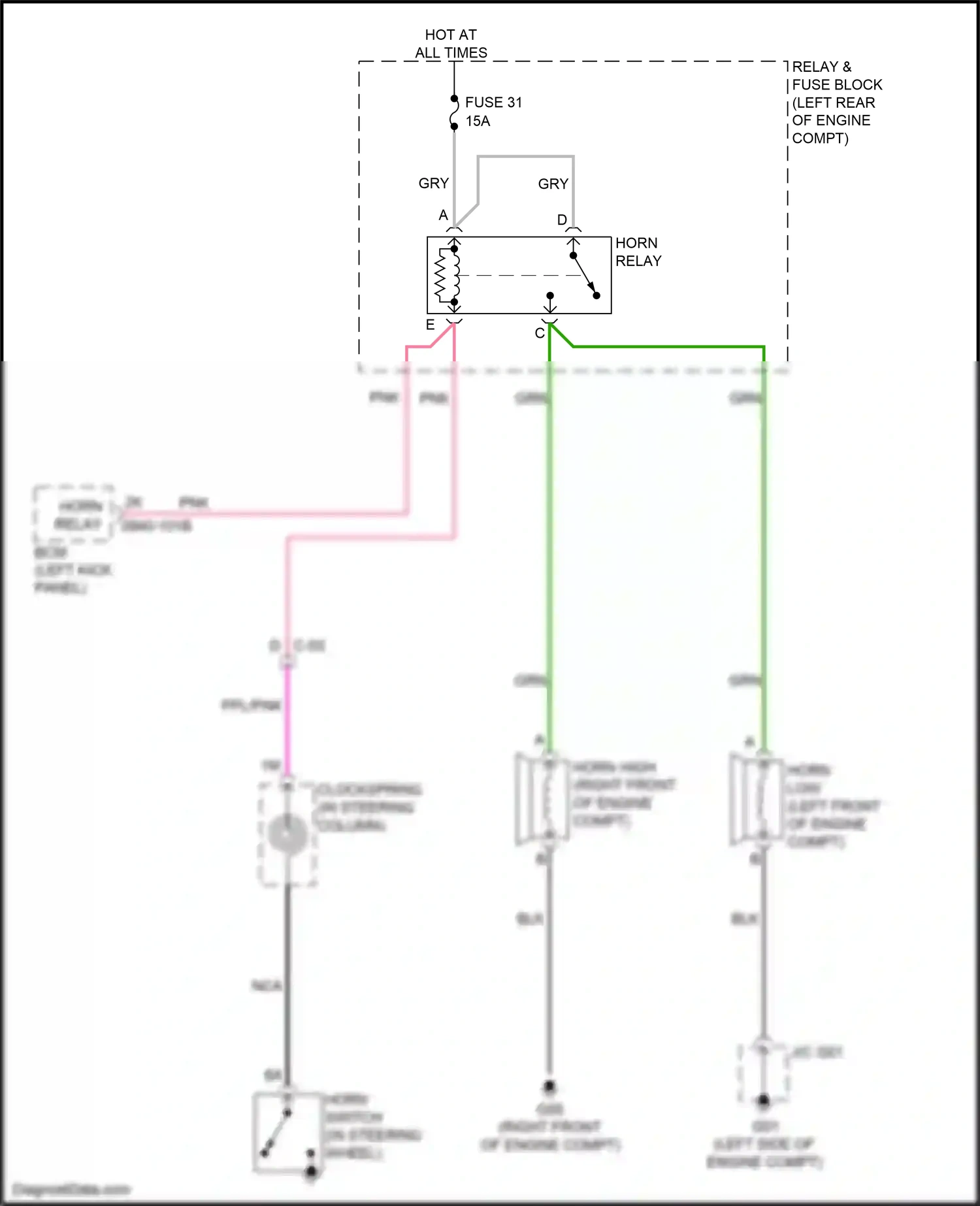 Mazda CX-50 I (2021-2024) horn switch wiring diagram  (1 of 1)