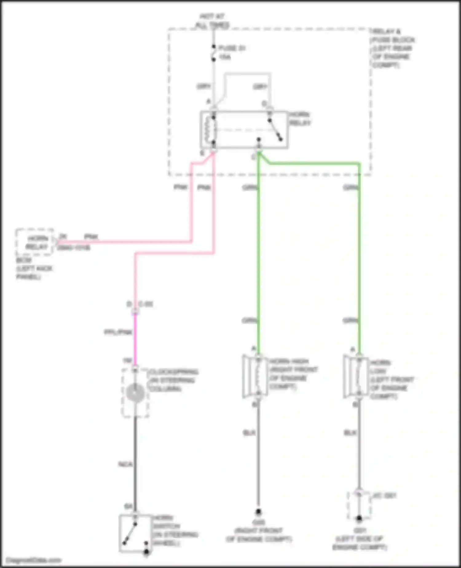 Wiring diagram relay & fuse block for Mazda CX-50 I (2021-2024)