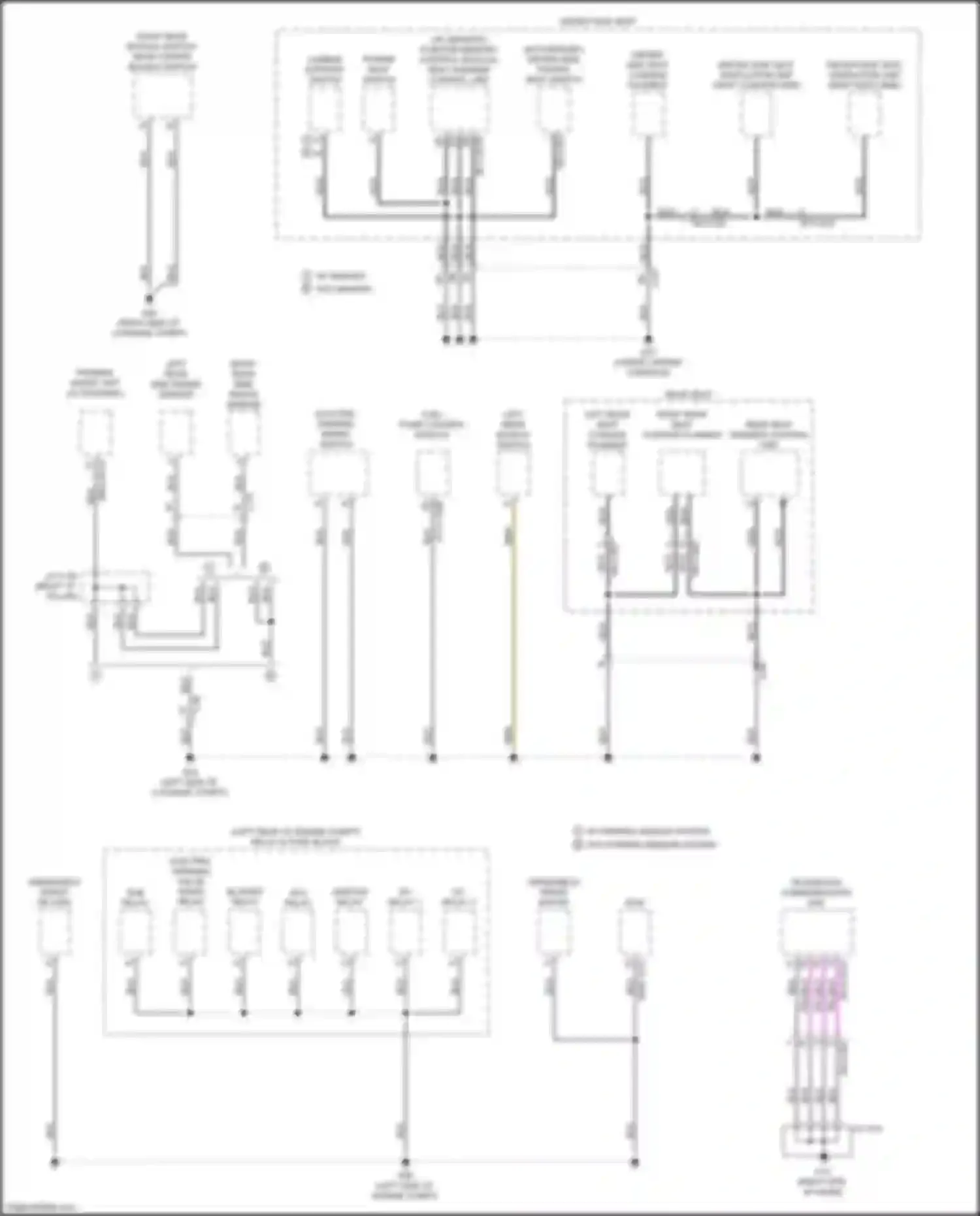 Wiring diagram left rear buckle switch for Mazda CX-50 I (2021-2024) (1 of 2)