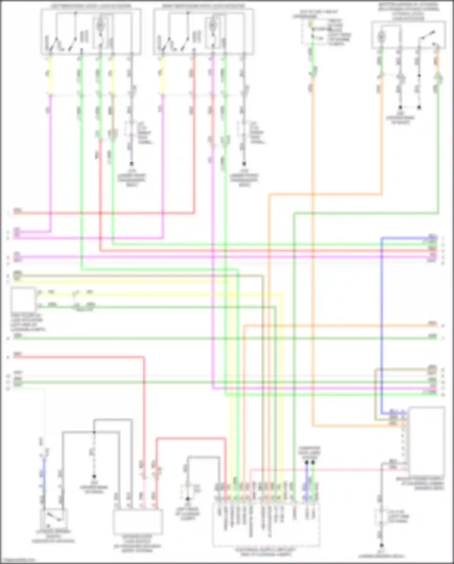 Wiring diagram liftgate door lock switch for Mazda CX-50 I (2021-2024) (1 of 3)