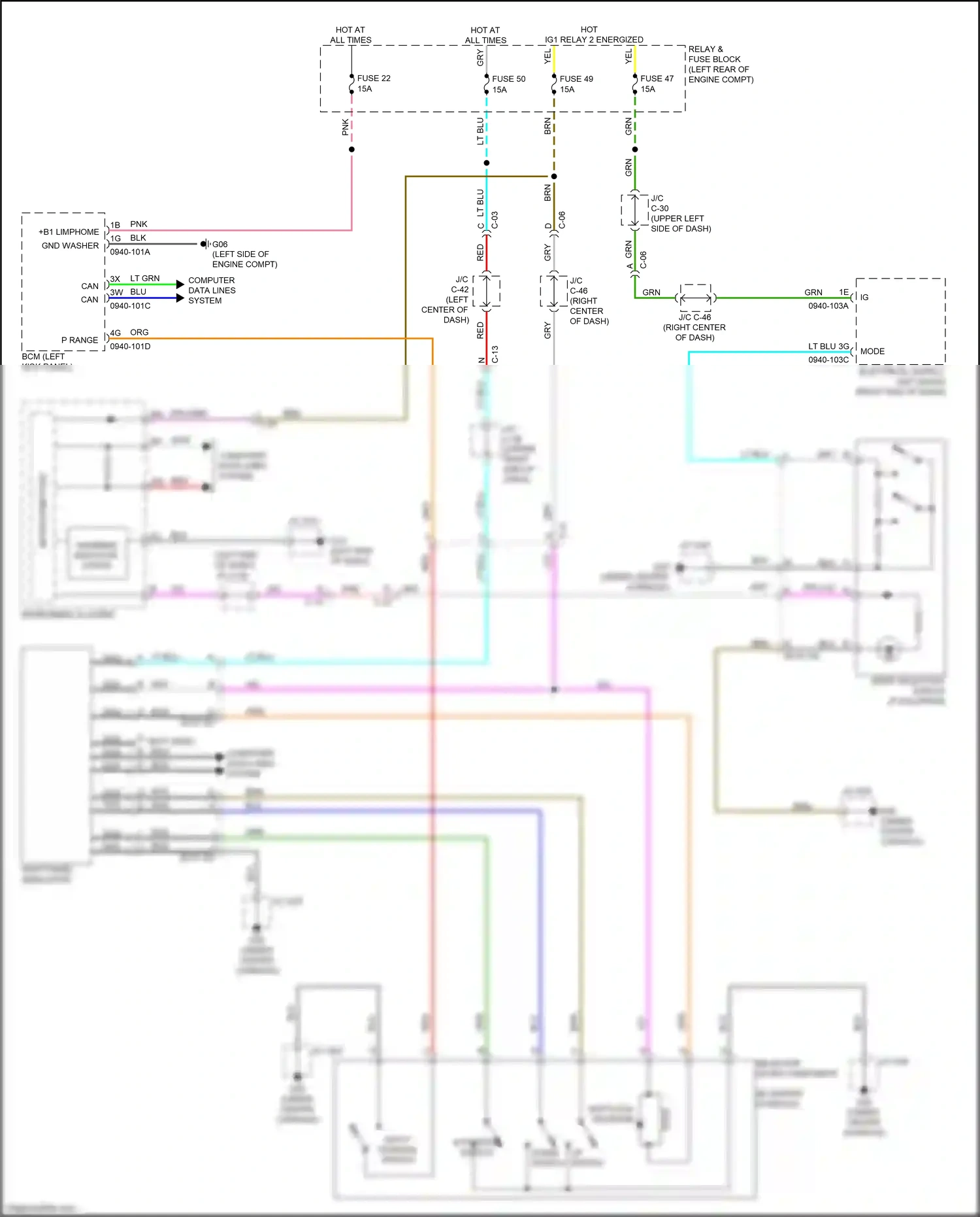 Mazda CX-50 I (2021-2024) microcomputer wiring diagram  (20 of 30)
