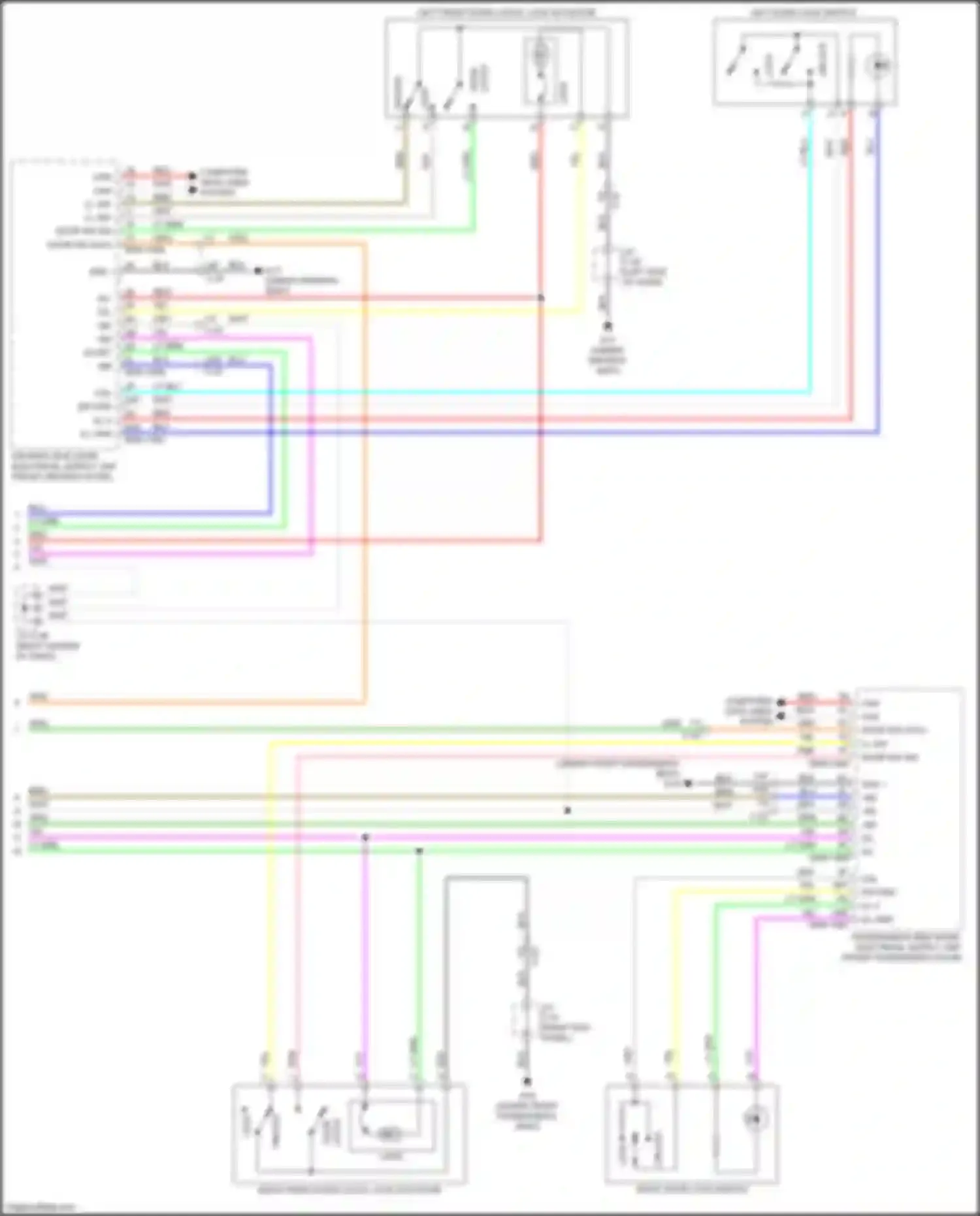 Wiring diagram right front door latch, lock actuator for Mazda CX-50 I (2021-2024) (1 of 6)