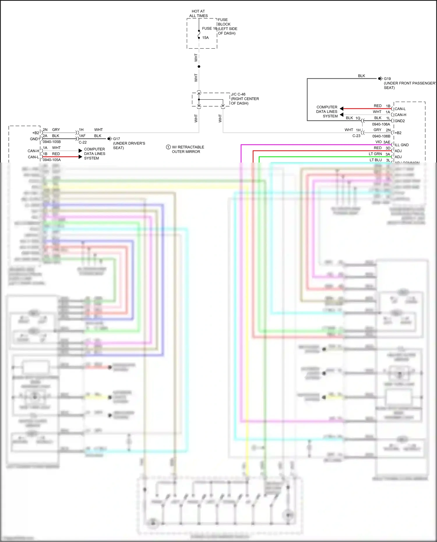 Wiring diagram side turn light for Mazda CX-50 I (2021-2024) (2 of 2)