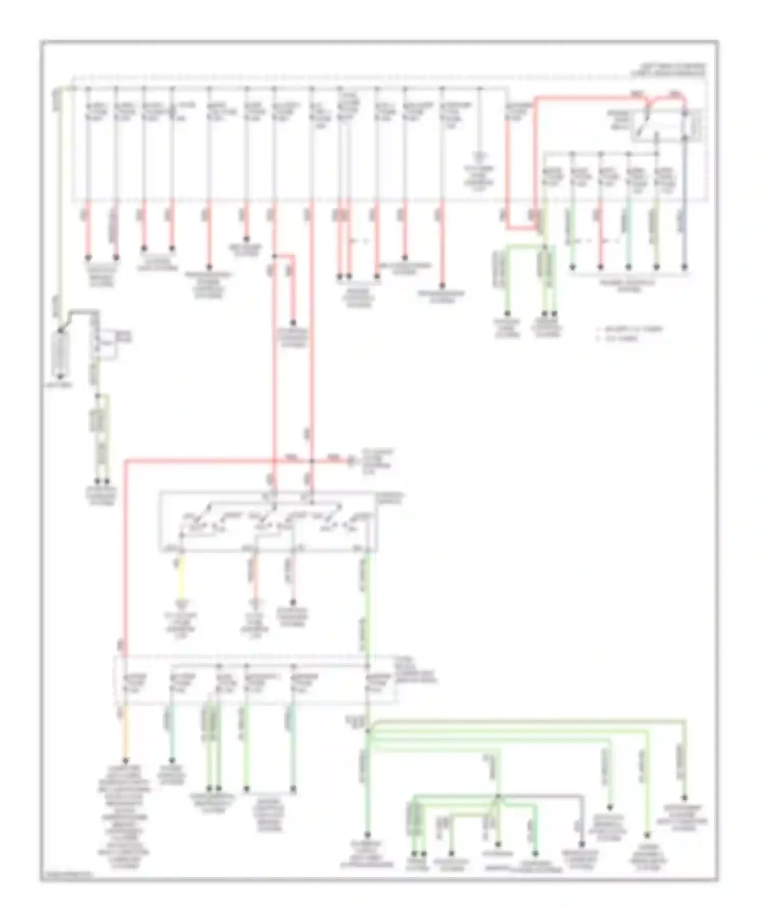CX-7 Mazda I facelift (2009-2012): Power distribution circuit (1 of 2)