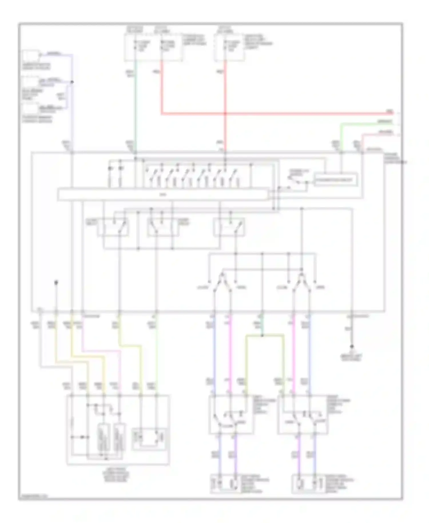 CX-7 Mazda I facelift (2009-2012): Power windows circuit (1 of 2)
