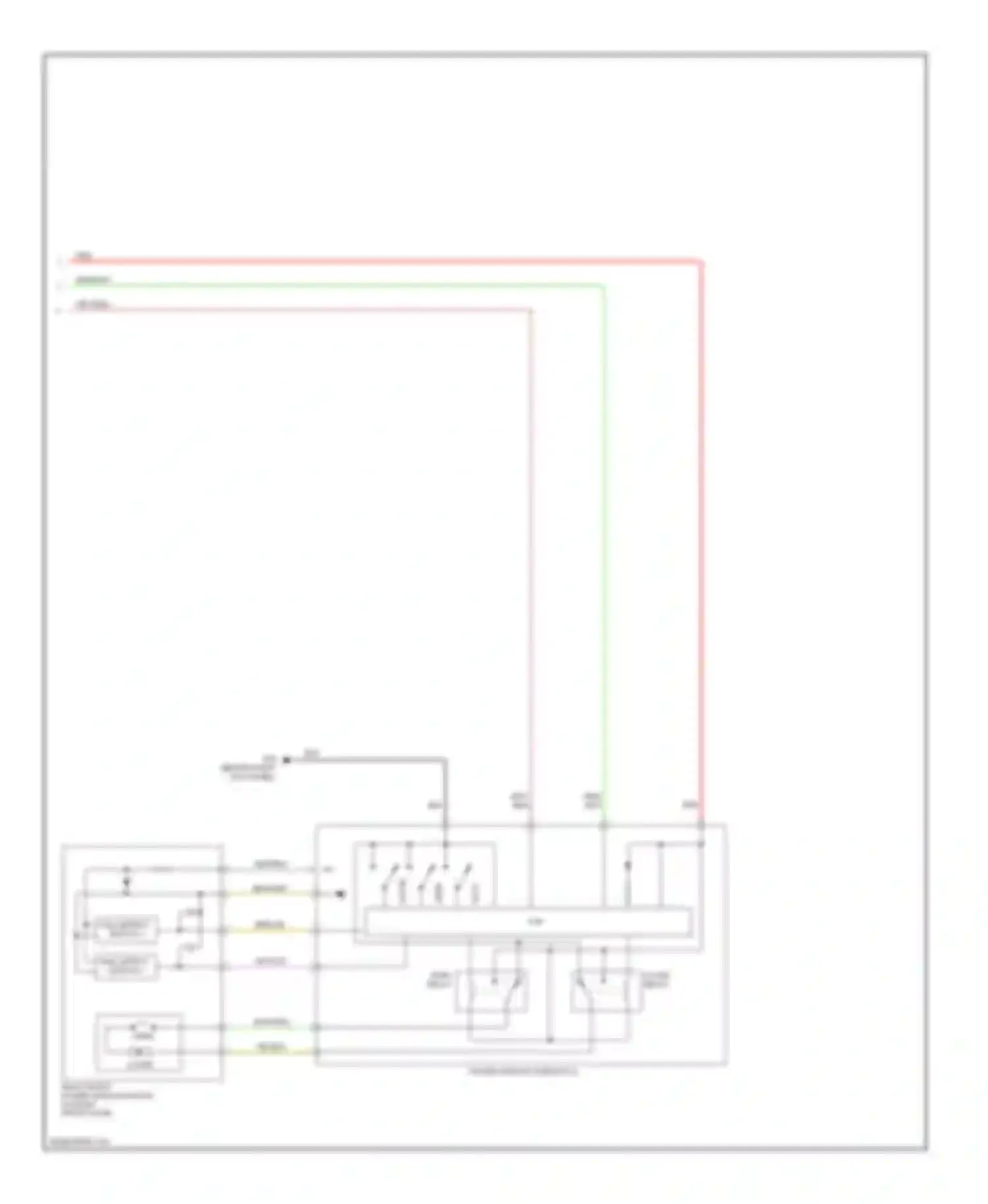 CX-7 Mazda I facelift (2009-2012): Power windows circuit (2 of 2)