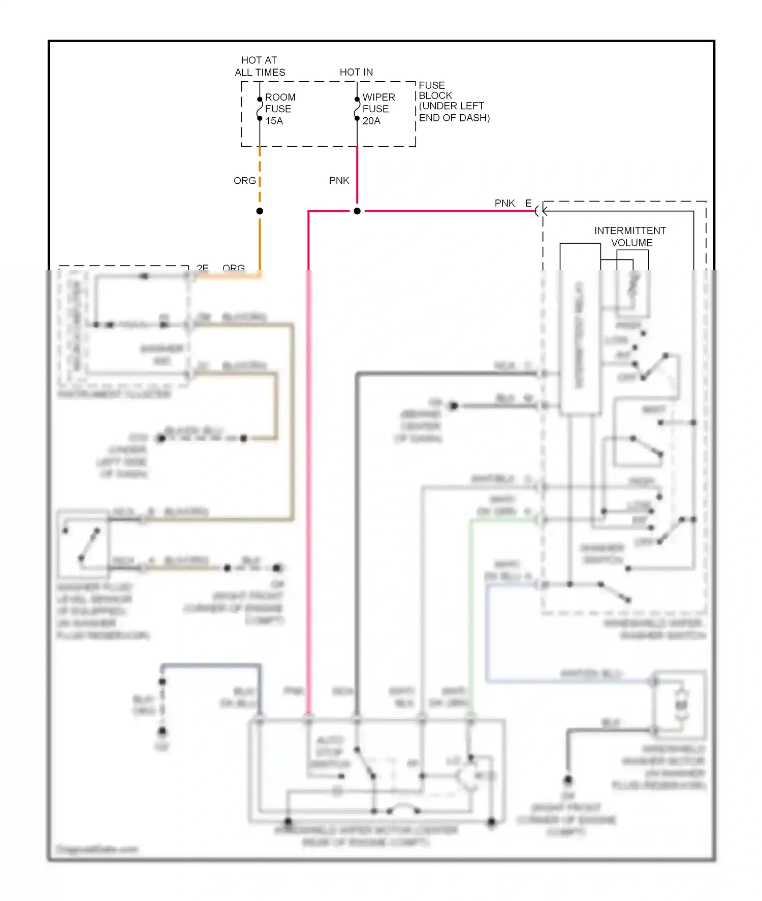 Mazda CX-7 I facelift (2009-2012) auto stop switch wiring diagram  (1 of 1)