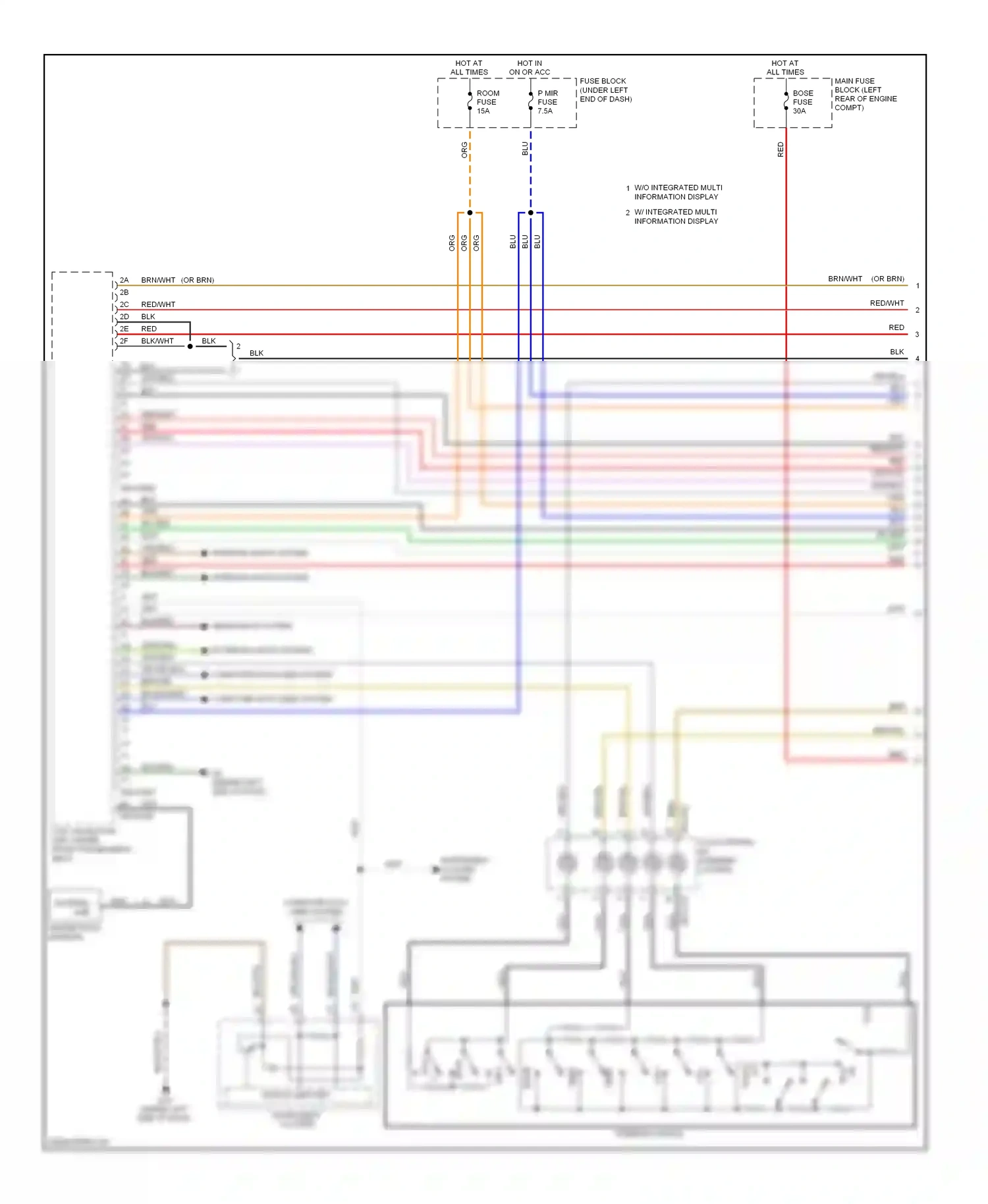 Mazda CX-7 I facelift (2009-2012) back wiring diagram  (2 of 3)
