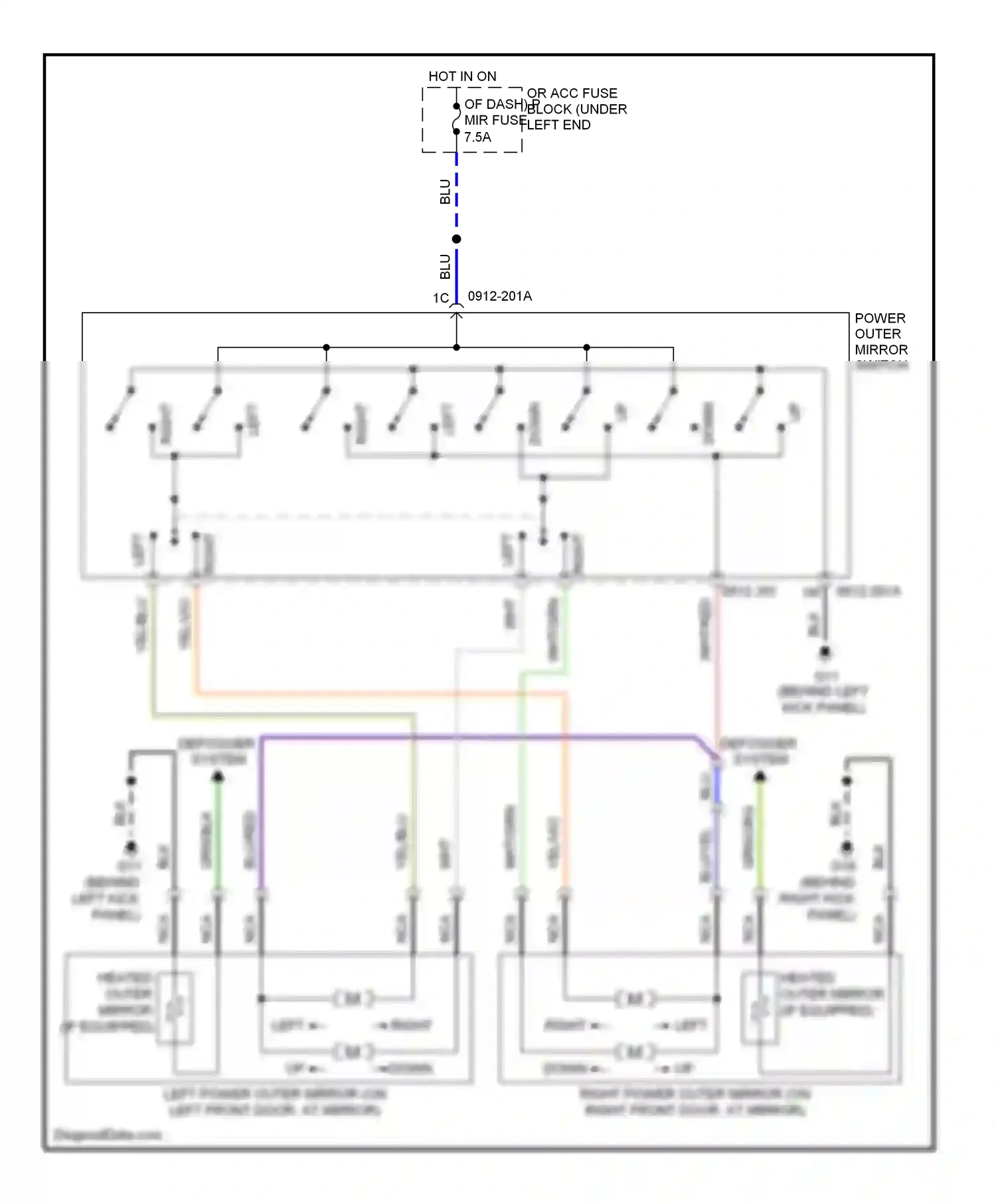 Mazda CX-7 I facelift (2009-2012) left wiring diagram  (2 of 2)