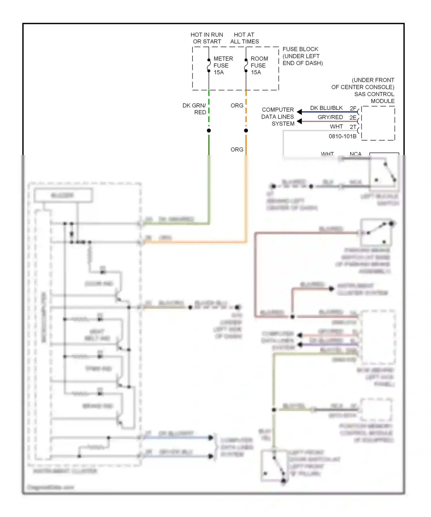 Mazda CX-7 I facelift (2009-2012) microcomputer wiring diagram  (20 of 21)