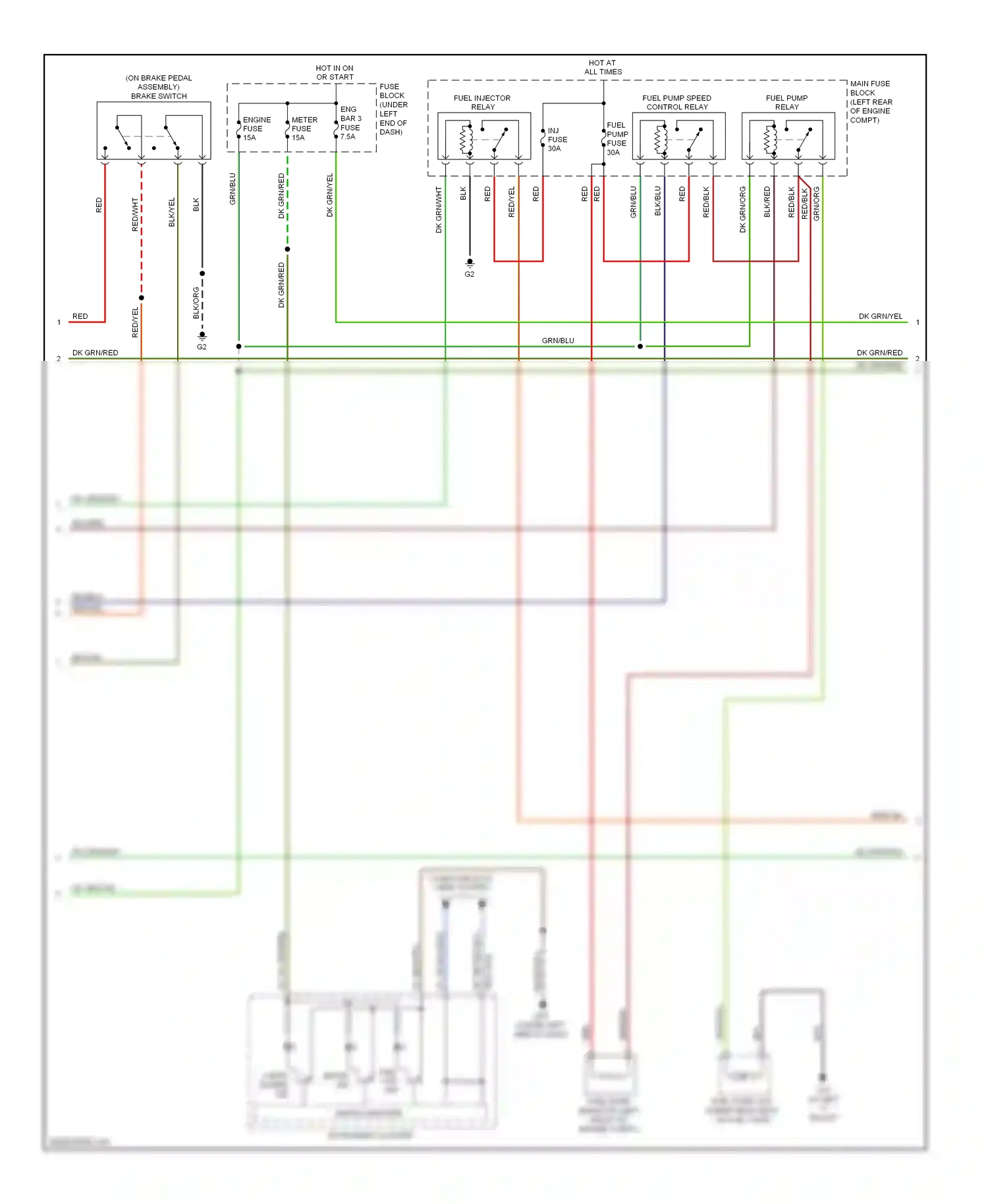 Mazda CX-7 I facelift (2009-2012) microcomputer wiring diagram  (9 of 21)