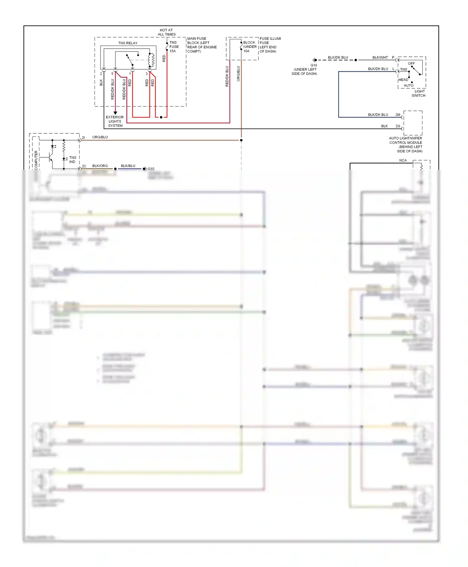Mazda CX-7 I facelift (2009-2012) microcomputer wiring diagram  (7 of 21)