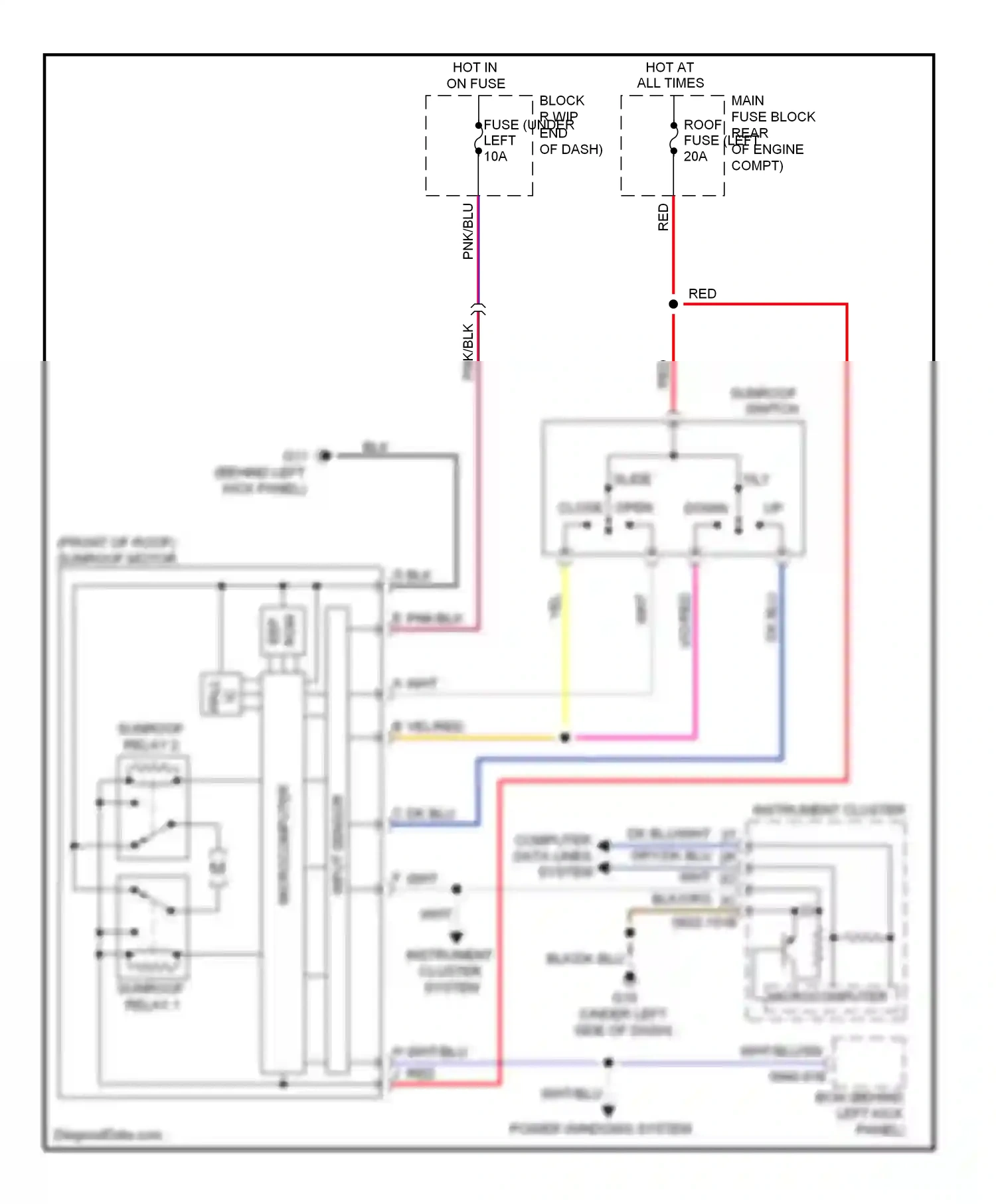 Mazda CX-7 I facelift (2009-2012) microcomputer wiring diagram  (18 of 21)