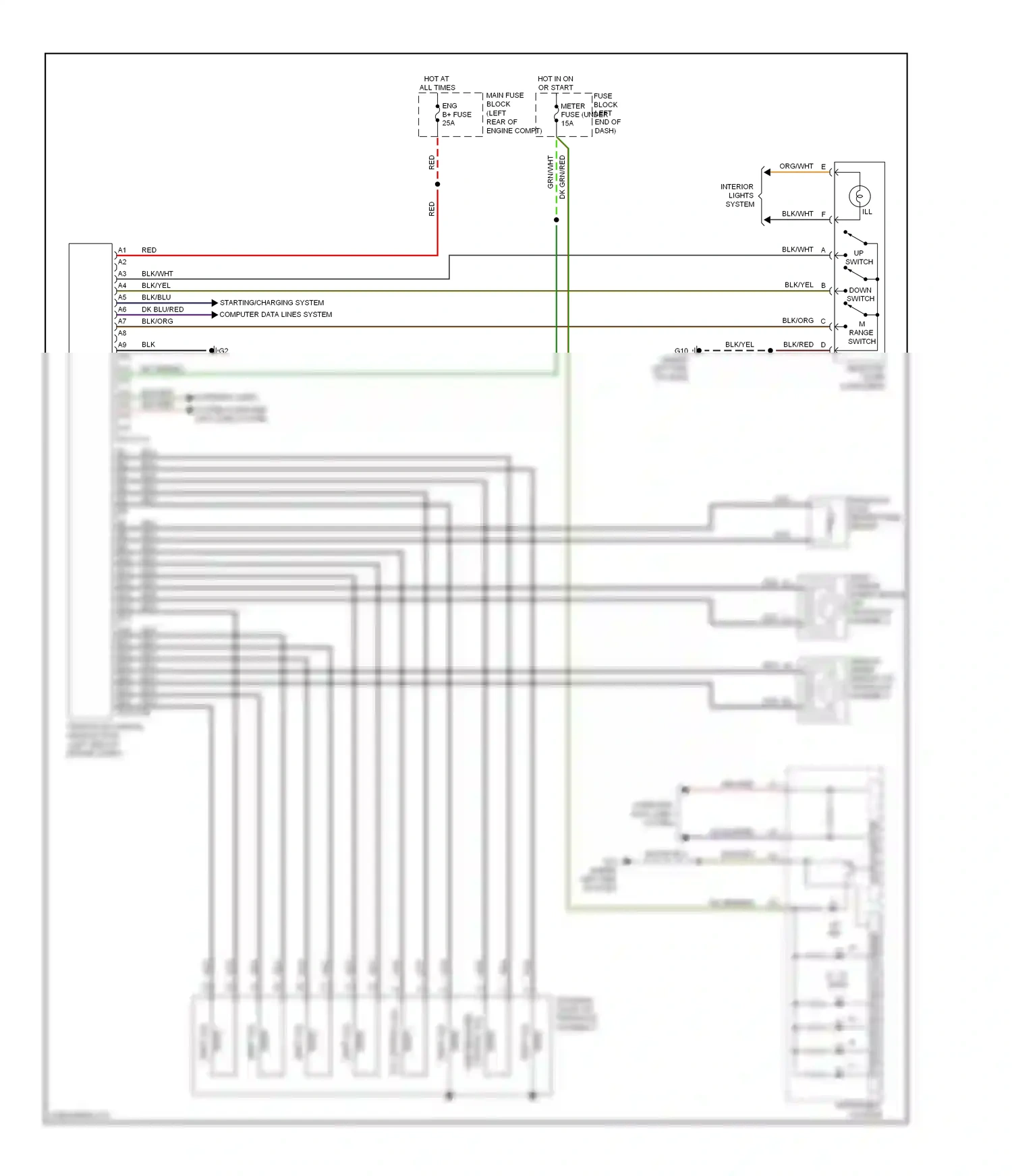 Mazda CX-7 I facelift (2009-2012) microcomputer wiring diagram  (12 of 21)