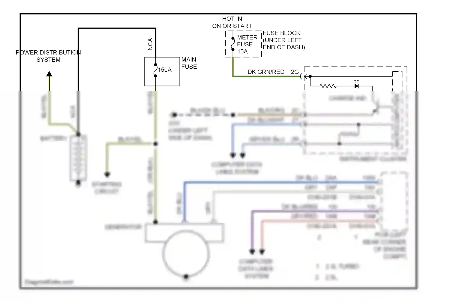 Mazda CX-7 I facelift (2009-2012) microcomputer wiring diagram  (14 of 21)