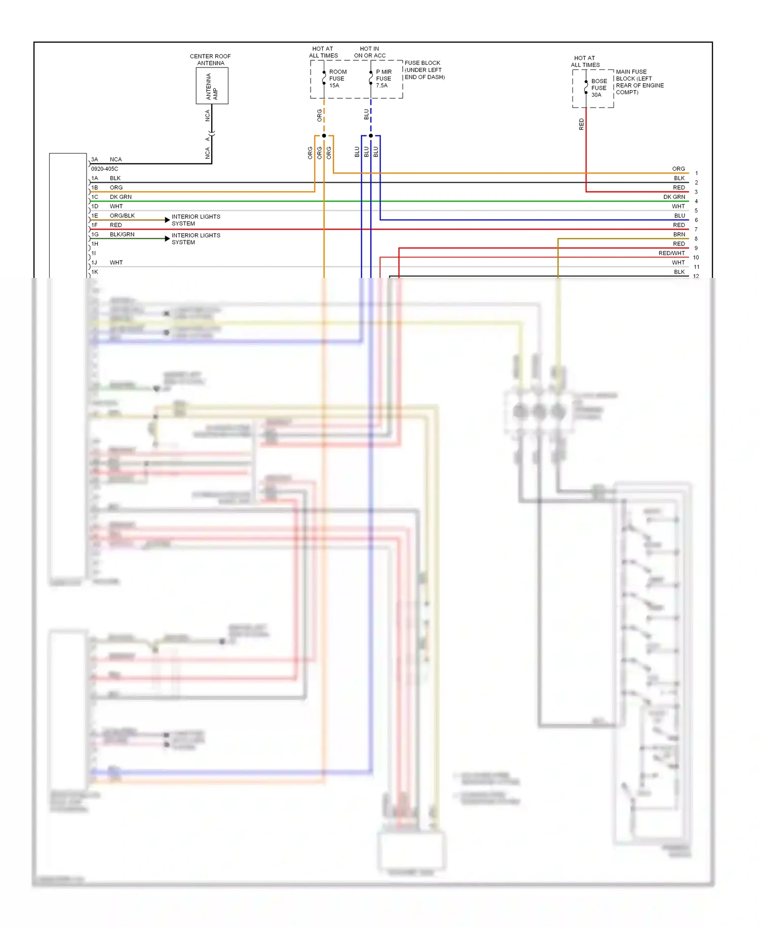 Mazda CX-7 I facelift (2009-2012) mode wiring diagram  (3 of 4)