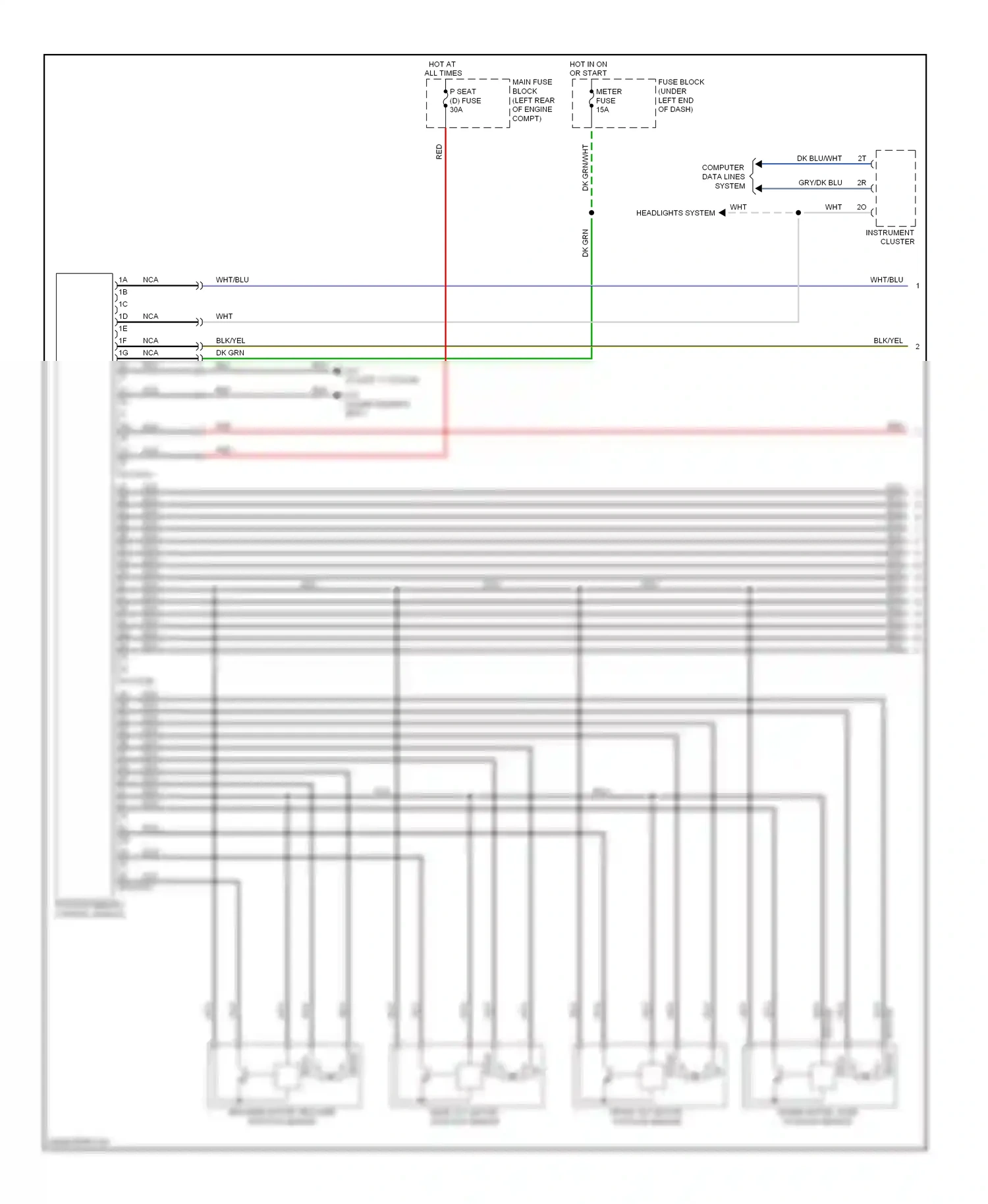 Mazda CX-7 I facelift (2009-2012) position memory control module wiring diagram  (3 of 5)