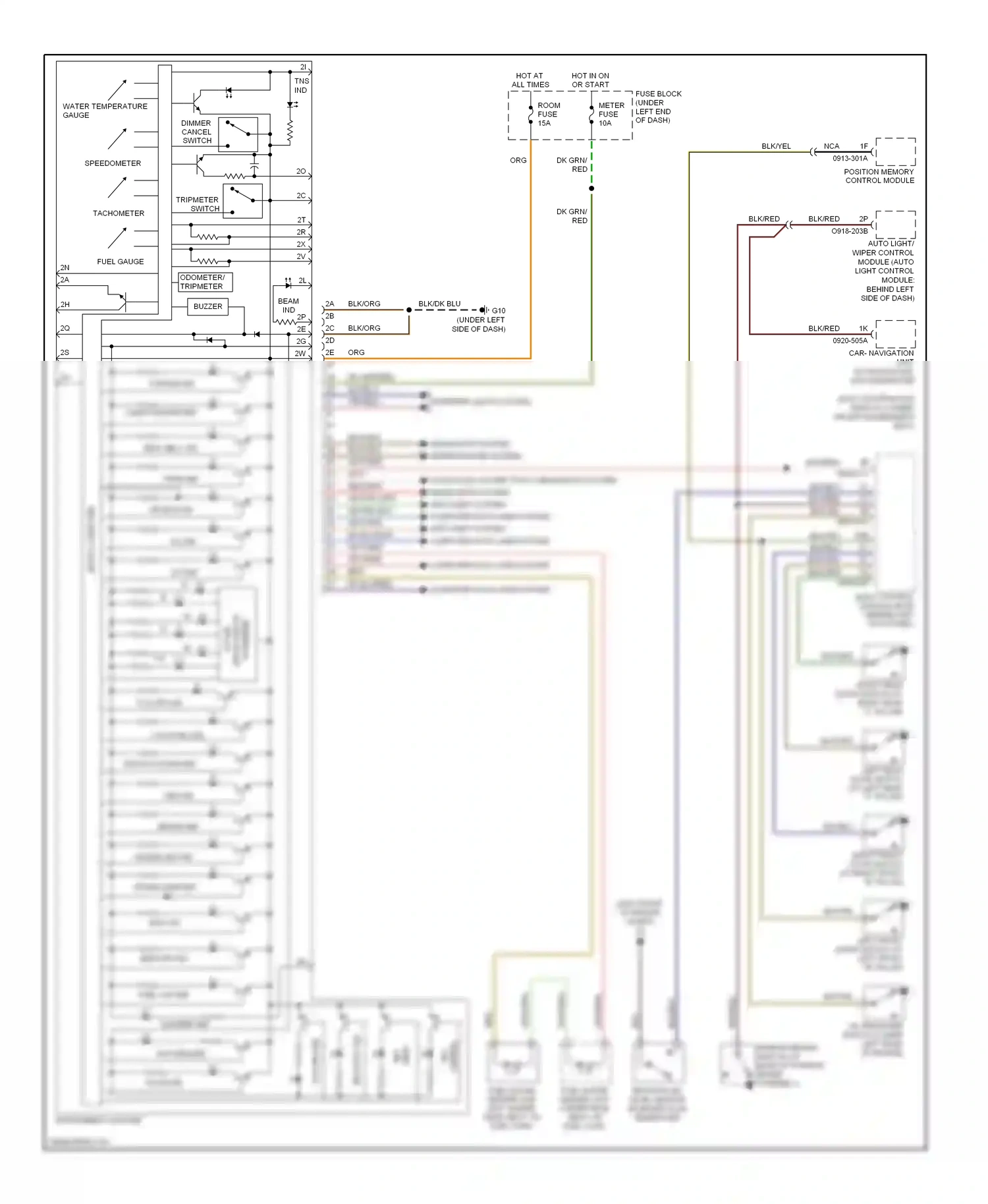 Mazda CX-7 I facelift (2009-2012) position memory control module wiring diagram  (2 of 5)