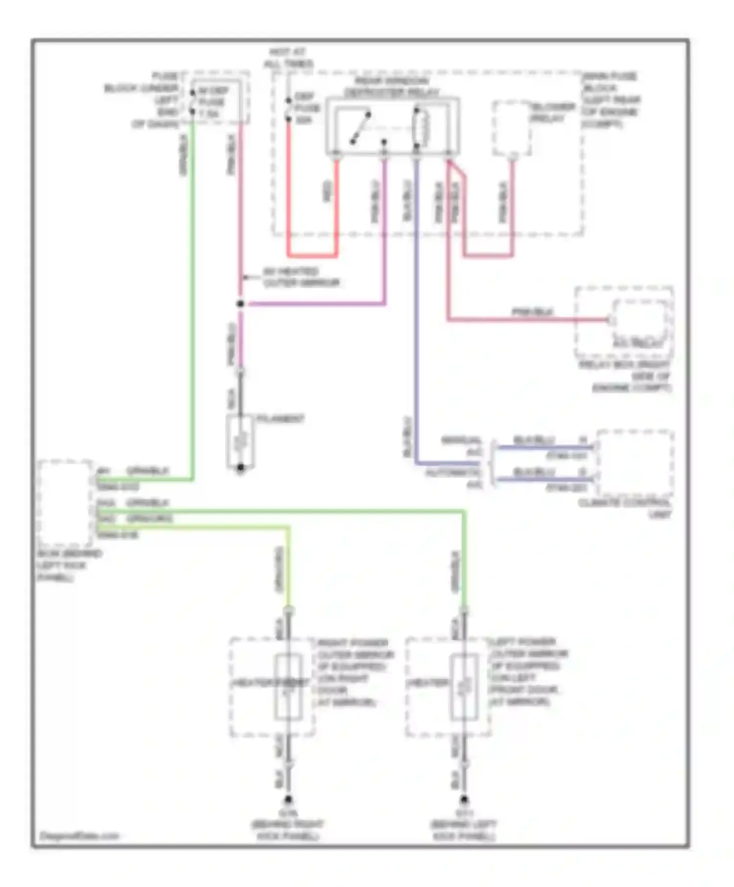 CX-7 Mazda I (2006-2009): Defoggers circuit
