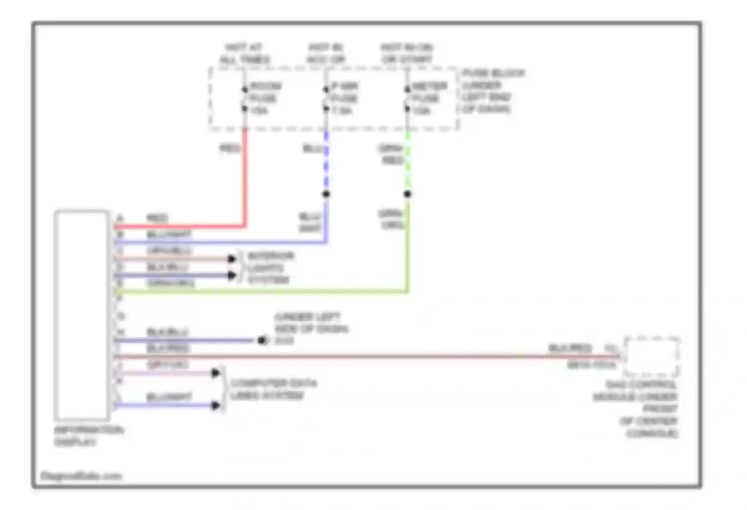 CX-7 Mazda I (2006-2009): Multi-information system circuit