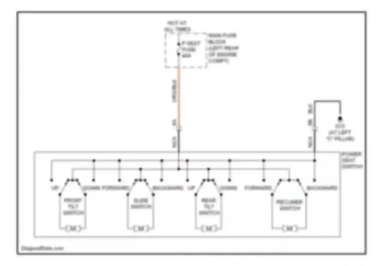 CX-7 Mazda I (2006-2009): Power seat circuit