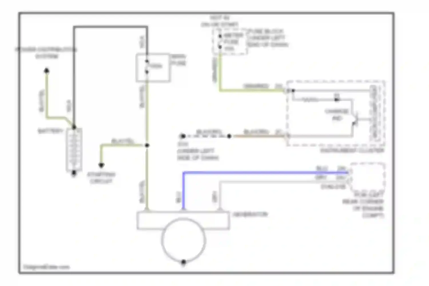 Wiring diagram charge ind for Mazda CX-7 I (2006-2009) (1 of 2)