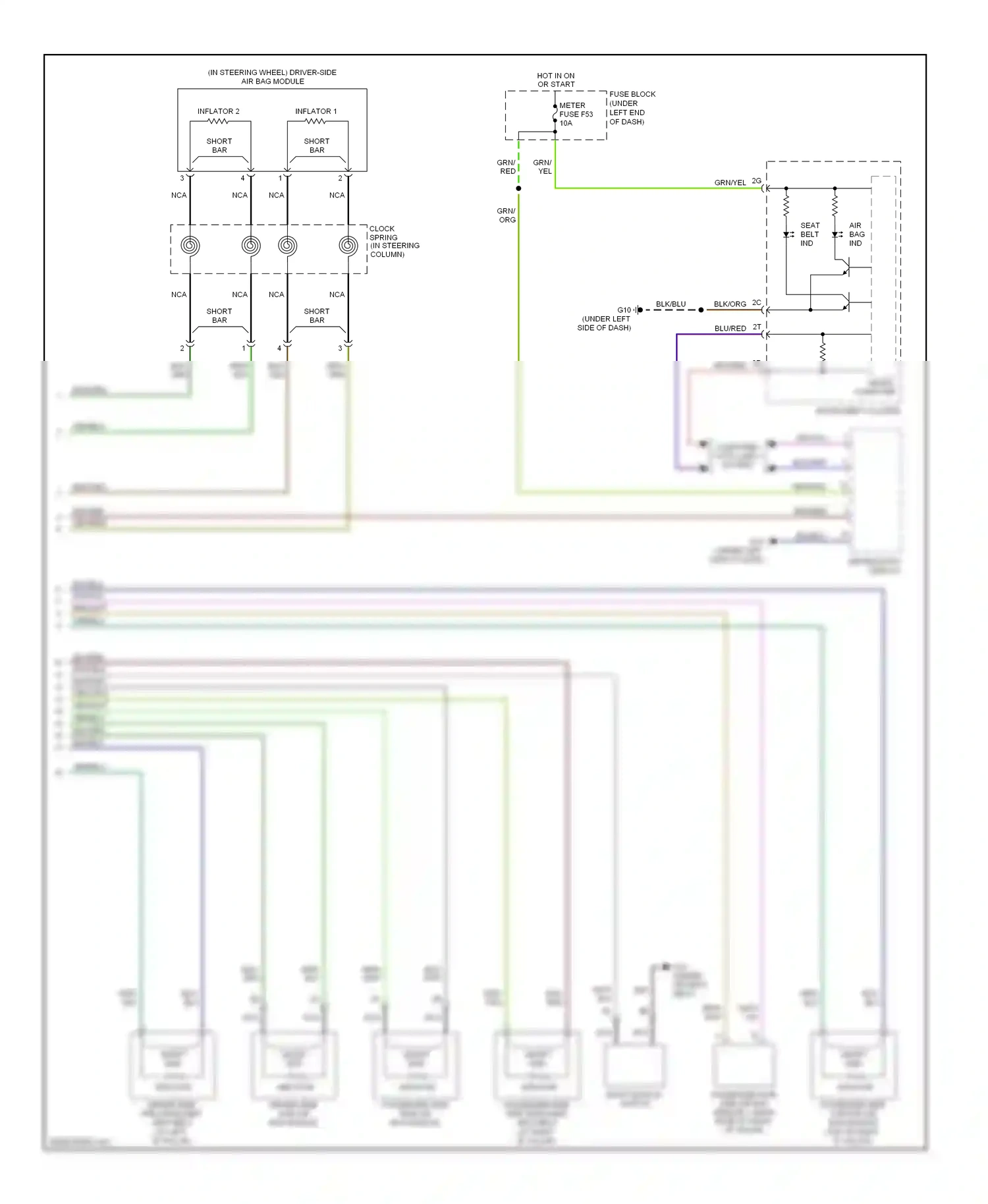 Mazda CX-7 I (2006-2009) clock- spring wiring diagram  (1 of 1)