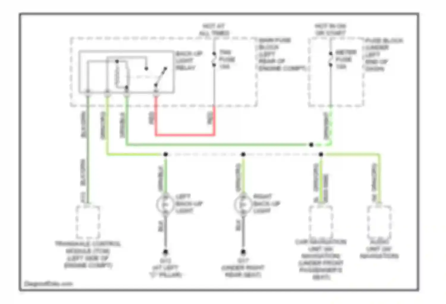 Wiring diagram hot at all times for Mazda CX-7 I (2006-2009) (11 of 38)
