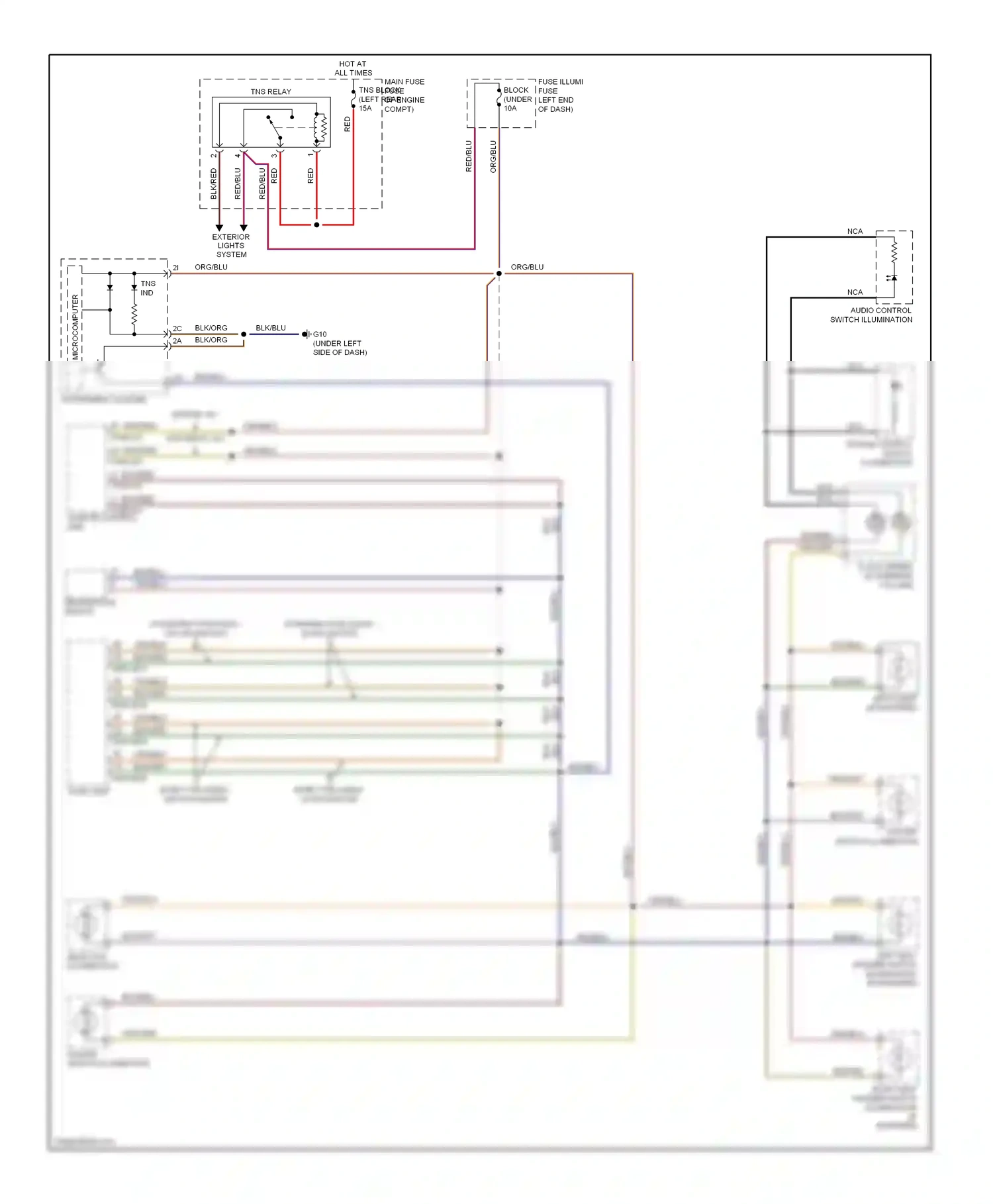 Mazda CX-7 I (2006-2009) microcomputer wiring diagram  (7 of 17)