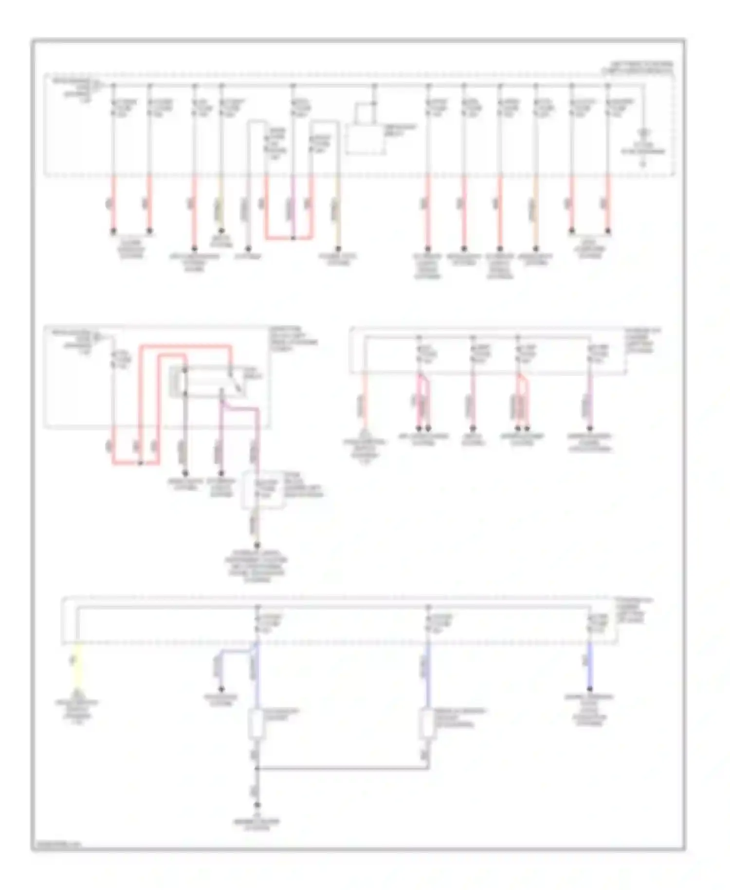 Wiring diagram power windows system for Mazda CX-7 I (2006-2009) (1 of 2)