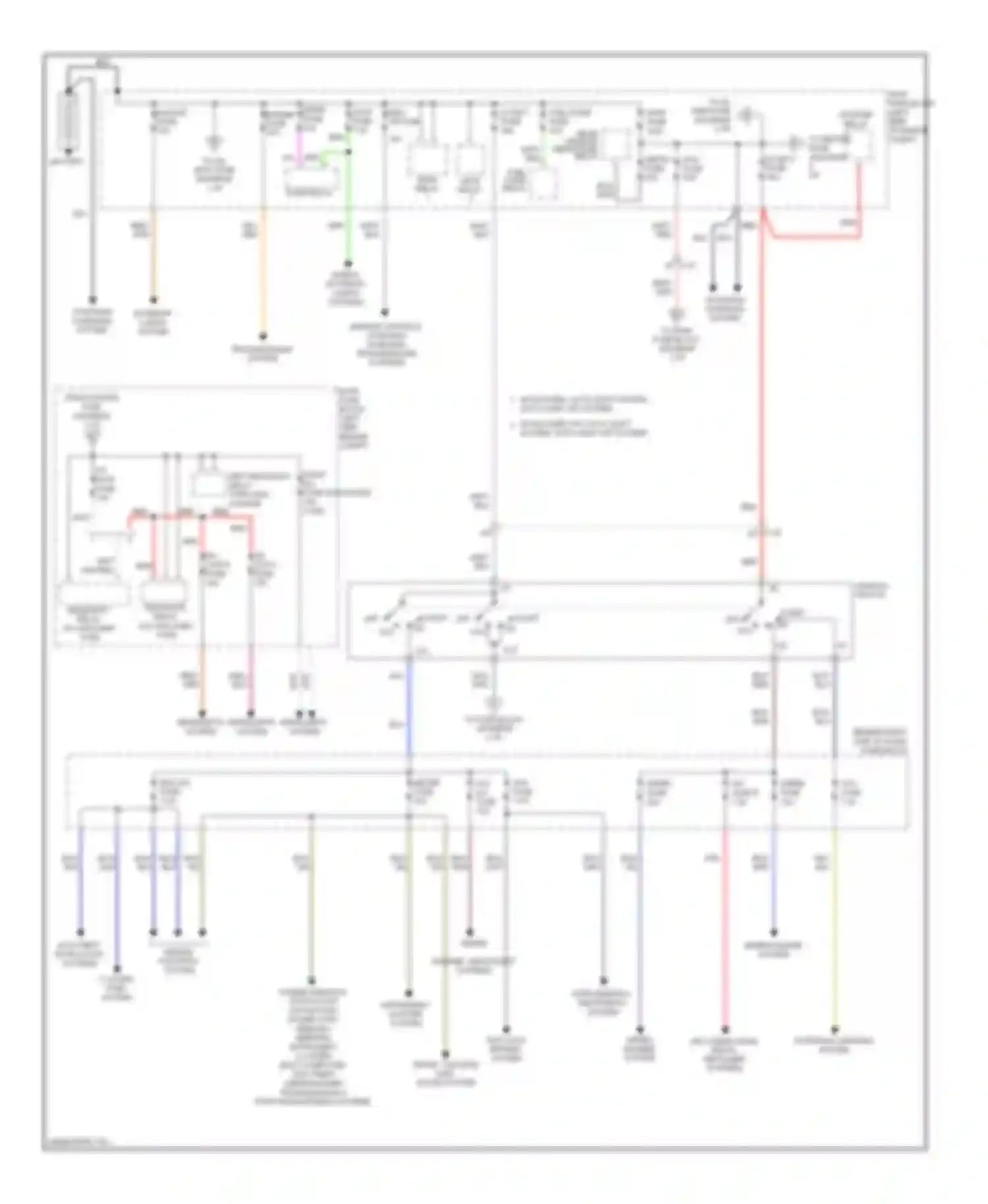 CX-9 Mazda I facelift (2012-2016): Power distribution circuit (1 of 2)