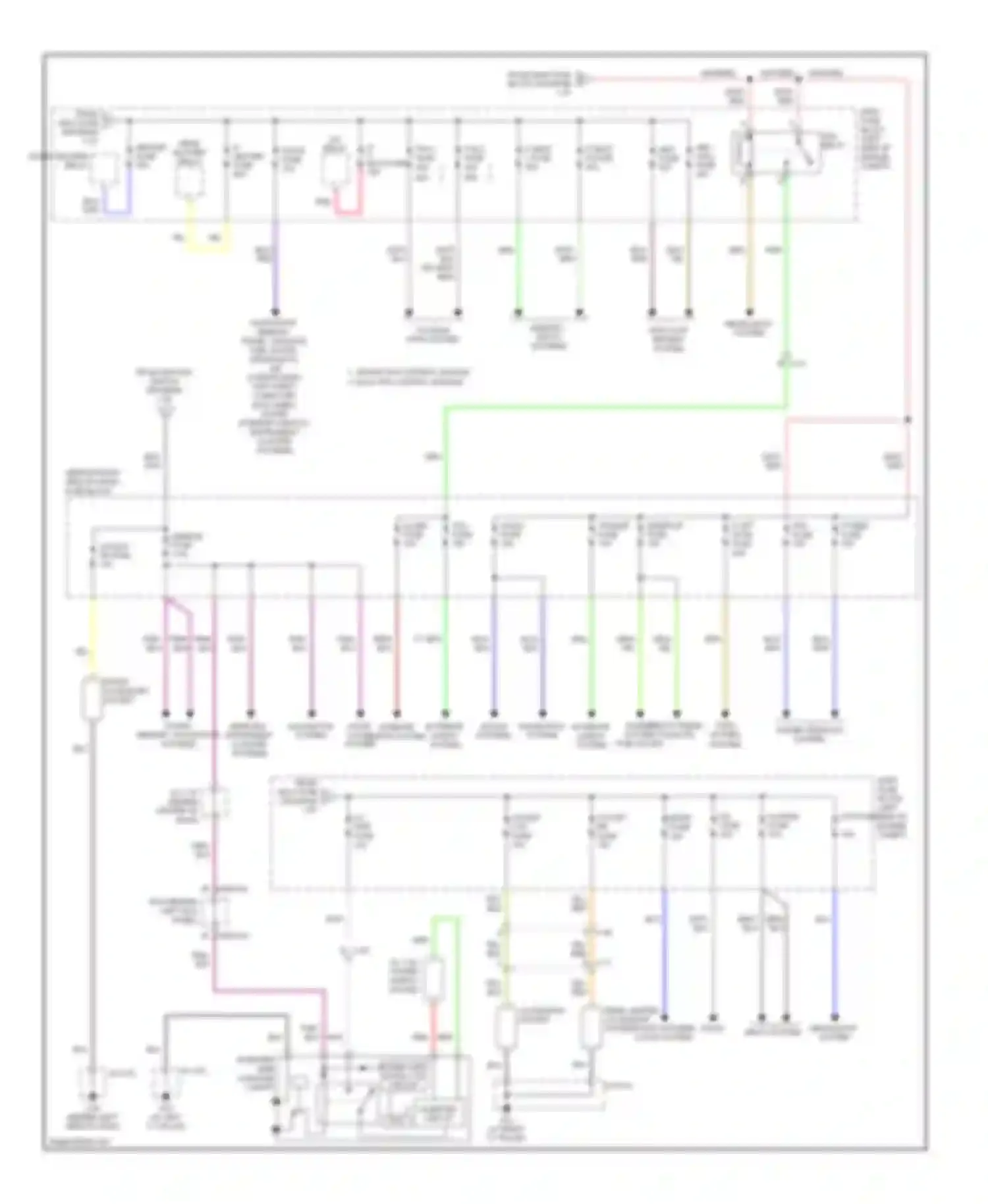 CX-9 Mazda I facelift (2012-2016): Power distribution circuit (2 of 2)