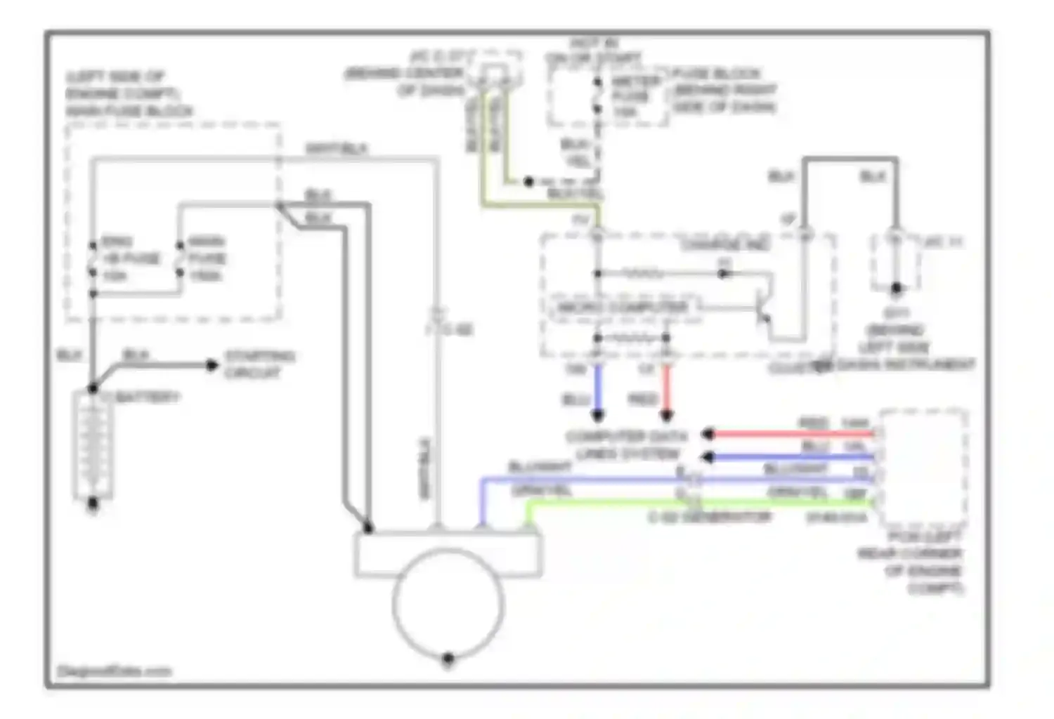 CX-9 Mazda I facelift (2012-2016): Charging circuit