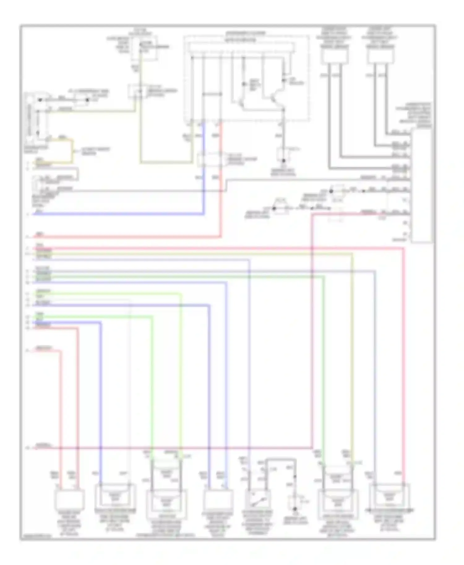 CX-9 Mazda I facelift (2012-2016): Supplemental restraints circuit (2 of 2)