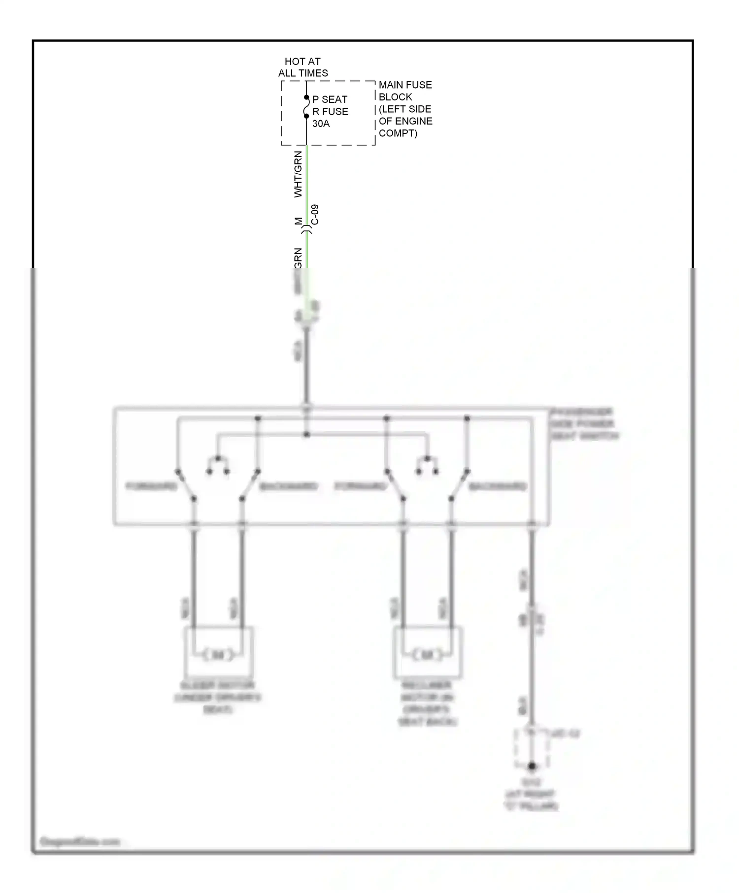 Mazda CX-9 I facelift (2012-2016) backward wiring diagram  (2 of 2)