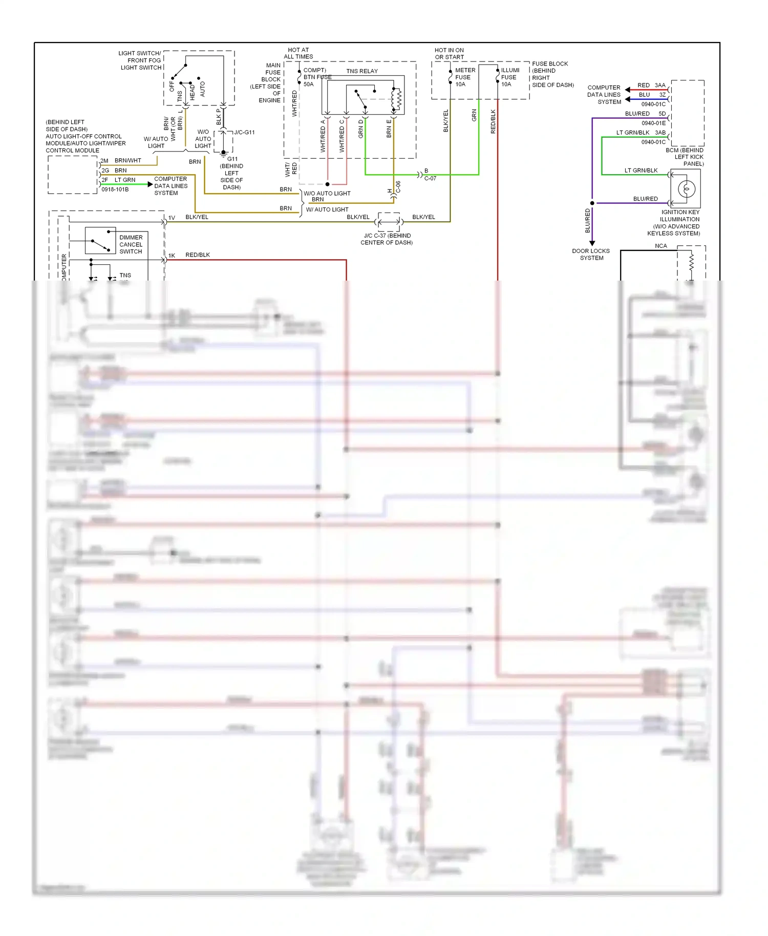 Mazda CX-9 I facelift (2012-2016) computer data lines system wiring diagram  (13 of 30)