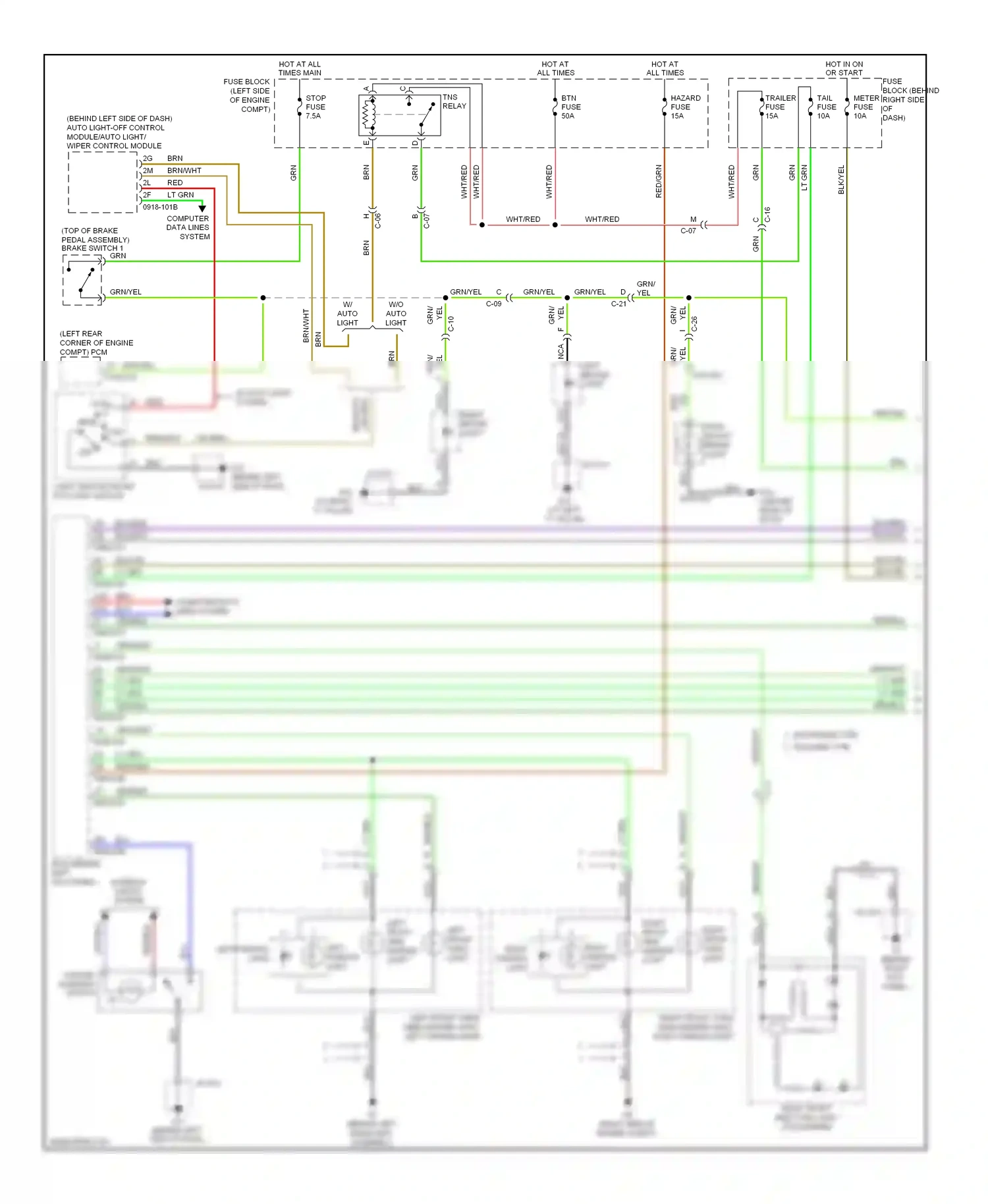 Mazda CX-9 I facelift (2012-2016) computer data lines system wiring diagram  (4 of 30)